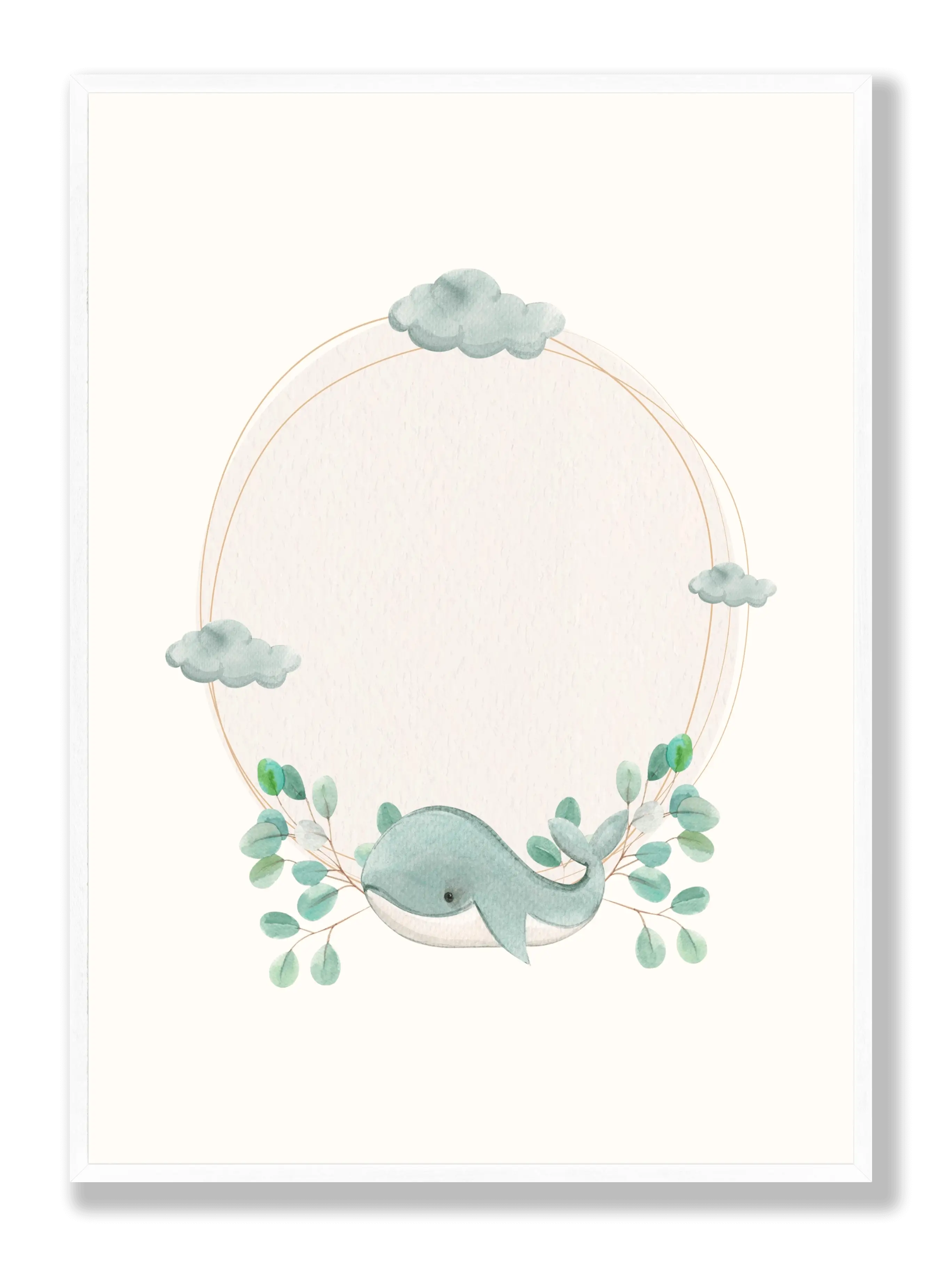 Cloudy Whale Plakat