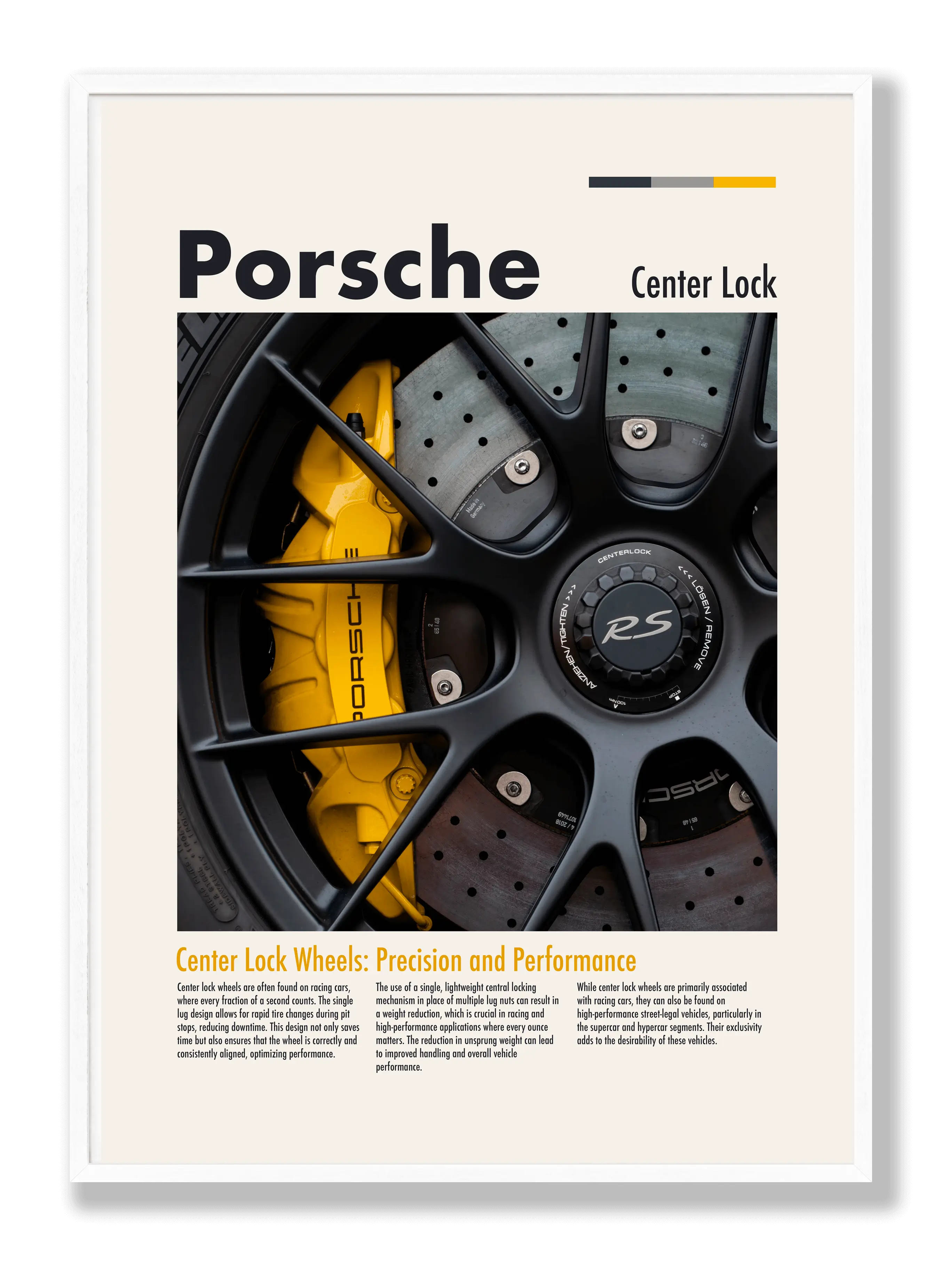 Porsche Centerlock Plakat