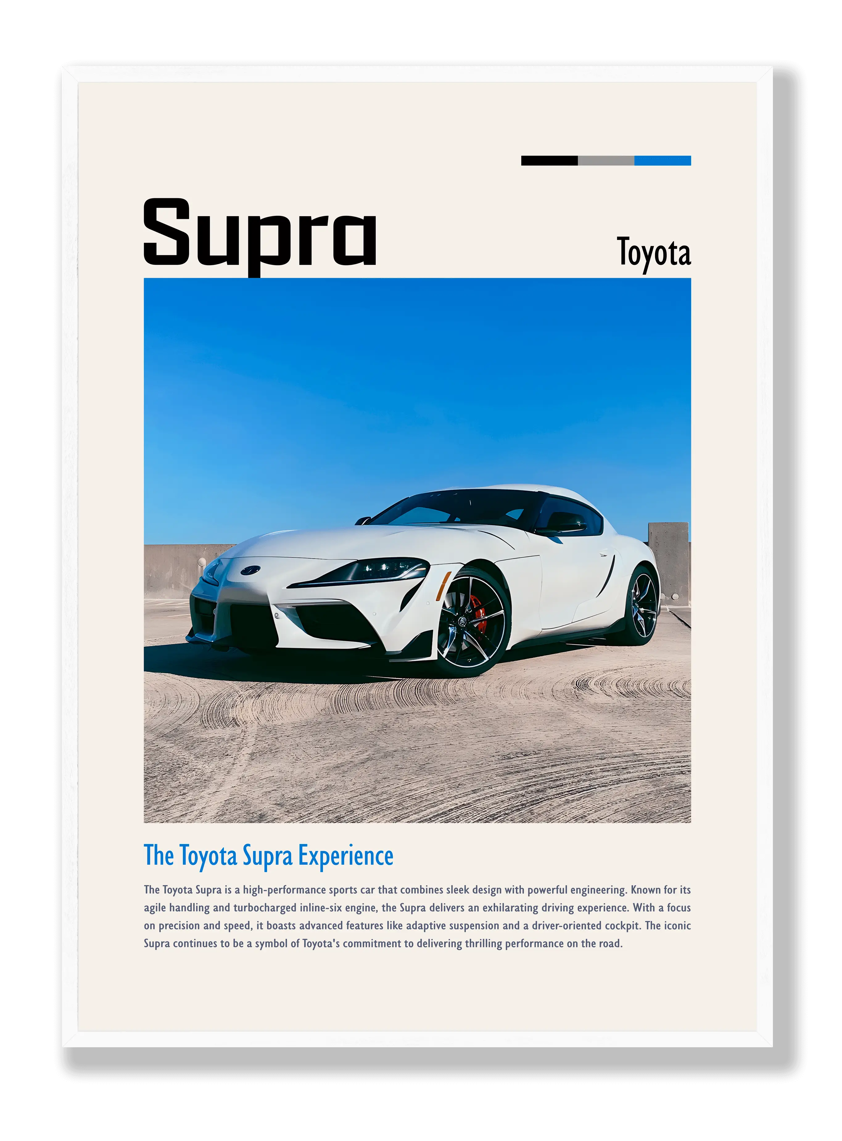 Toyota Supra Plakat