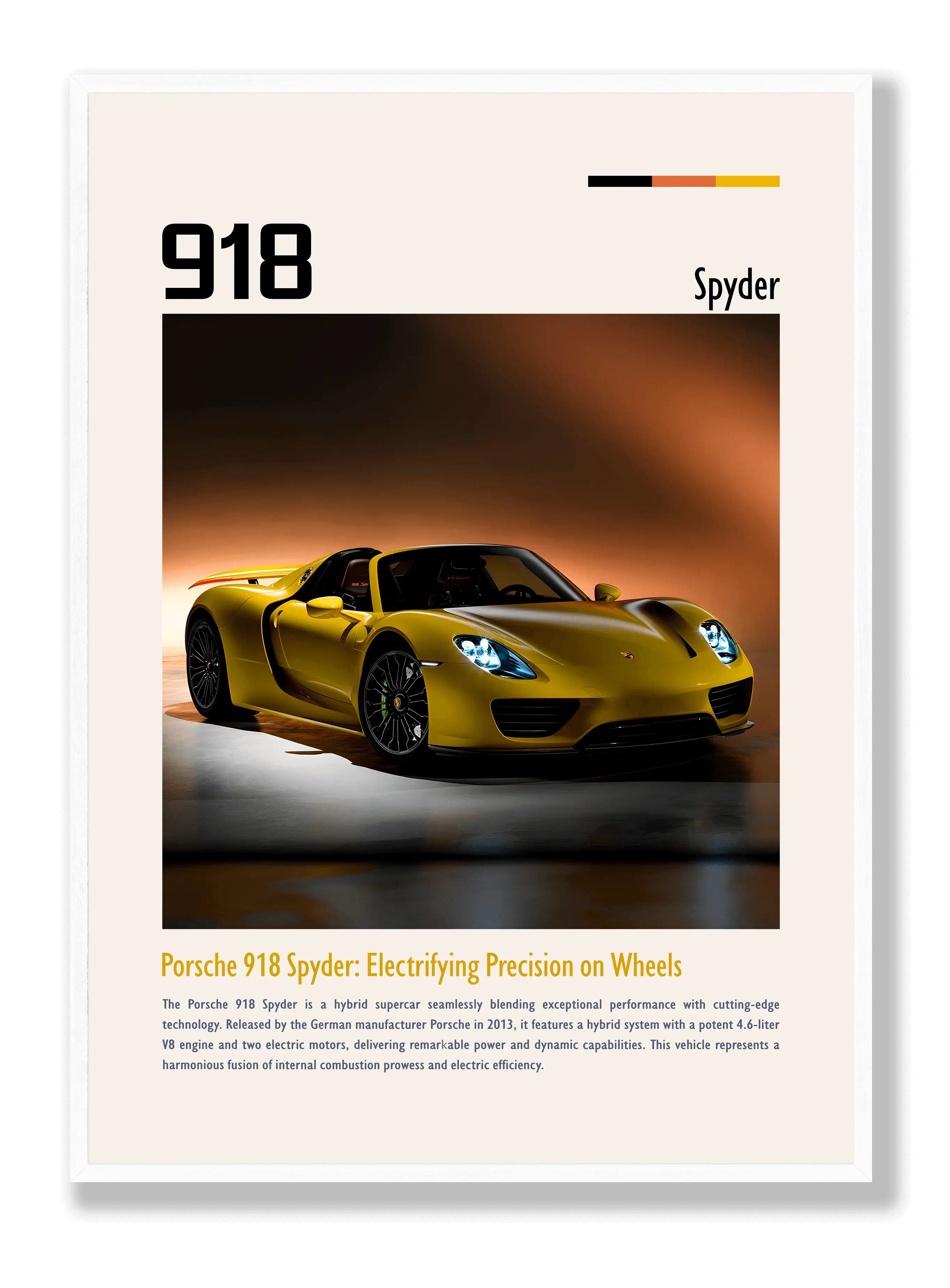 Porsche 918 Spyder 2 Plakat