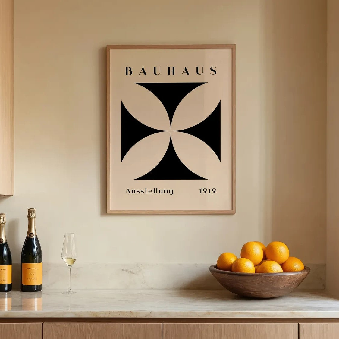 Bauhaus Black Flower Plakat