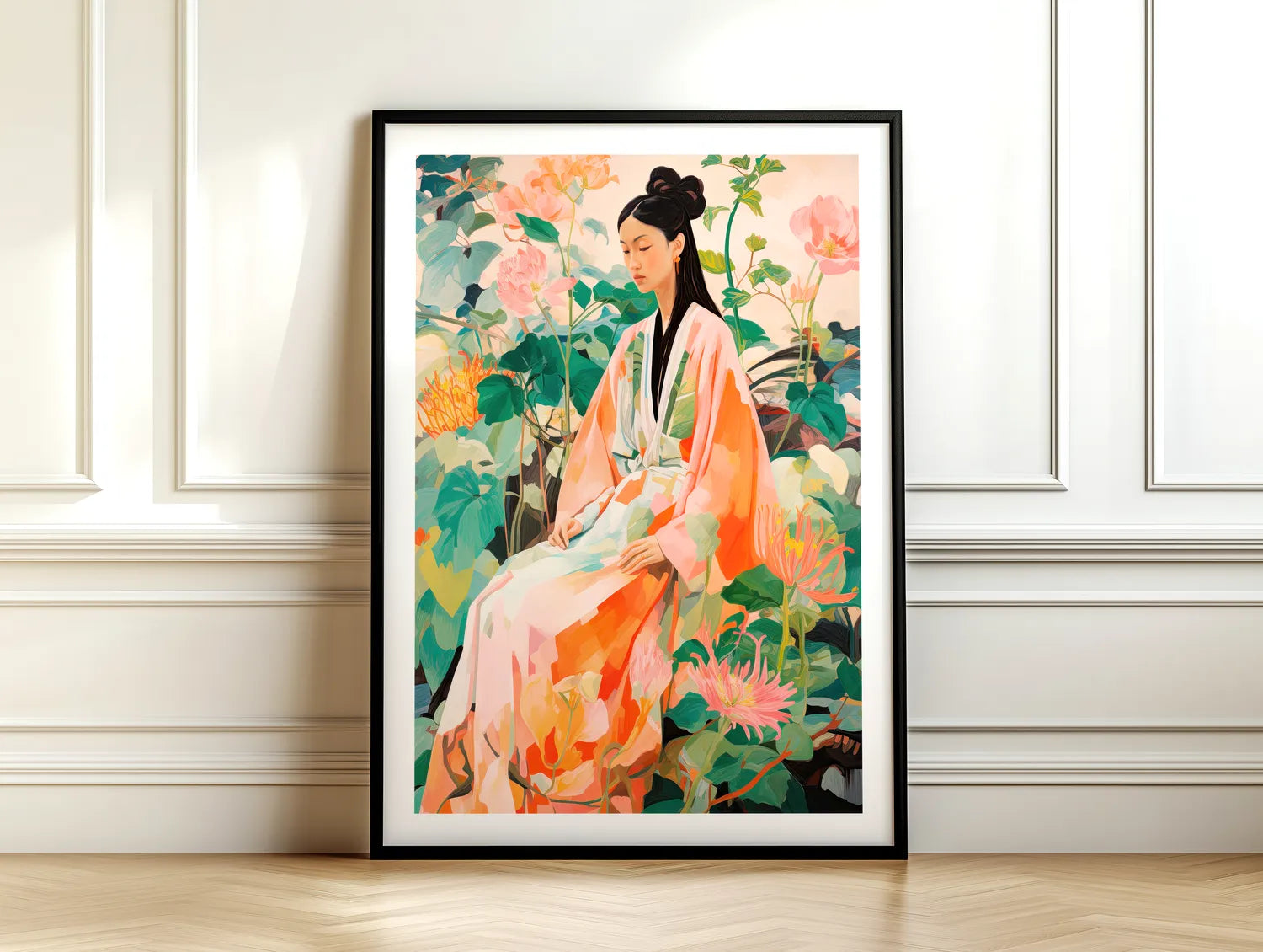 Surrounded By Flowers Plakat