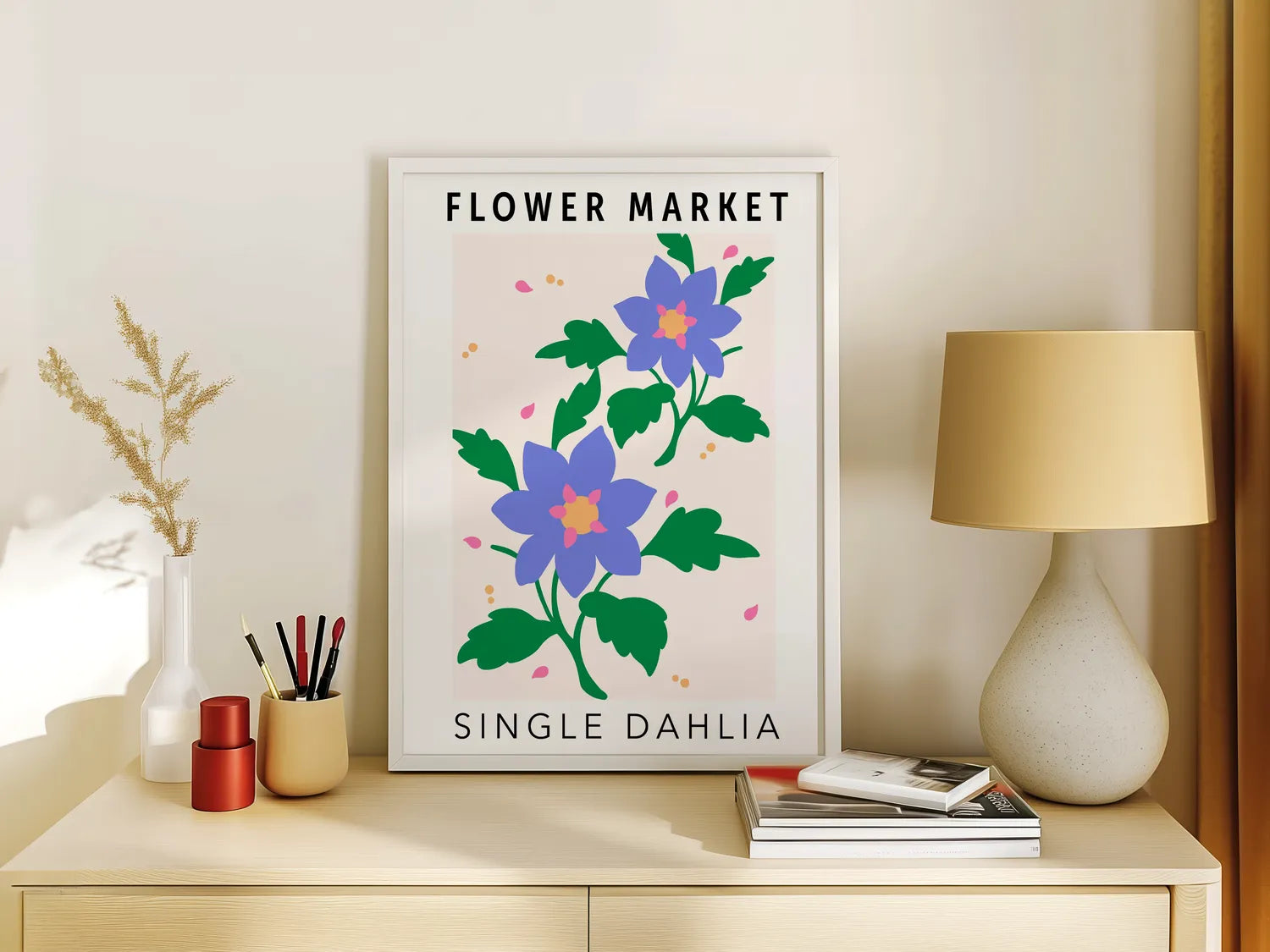 Flower Market Single Dahlia Plakat