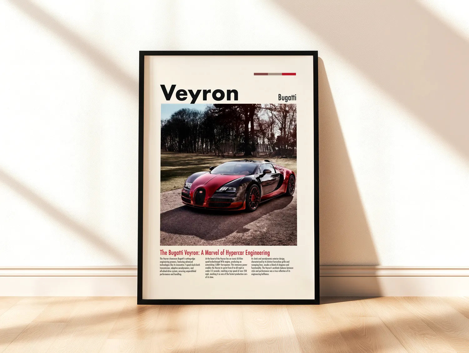 Bugatti Veyron Plakat