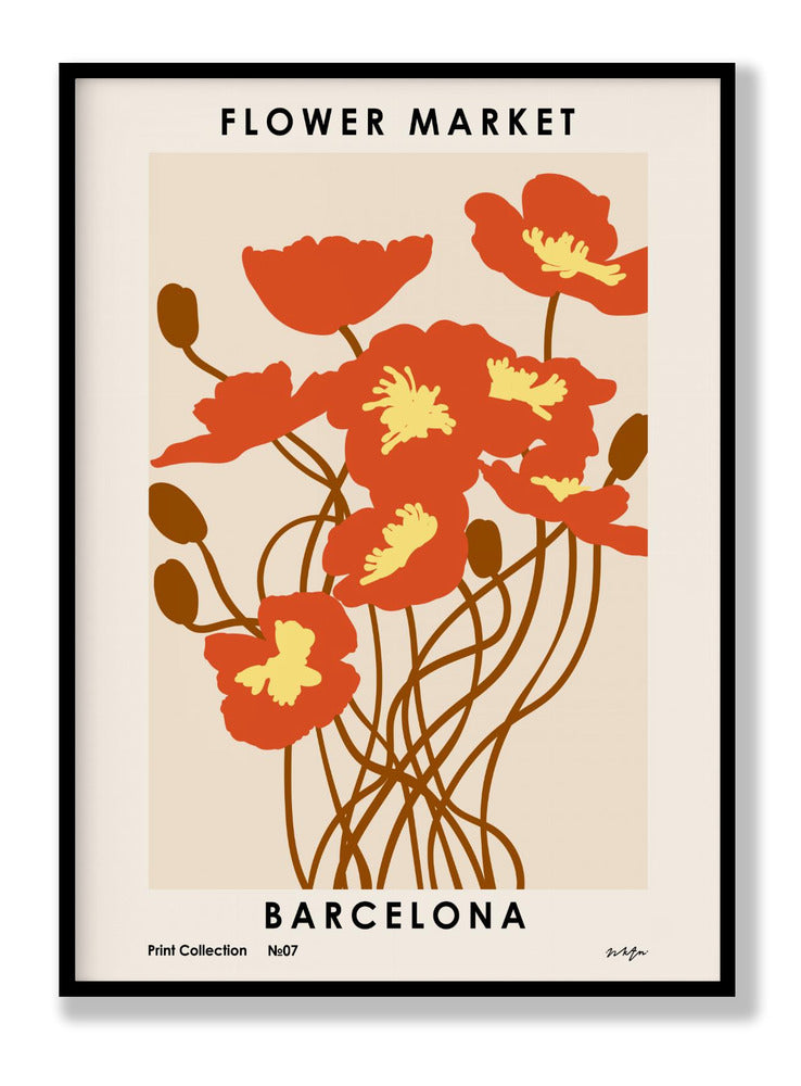 Flower Market. Barcelona Plakat