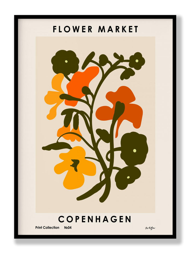 Flower Market. Copenhagen Plakat