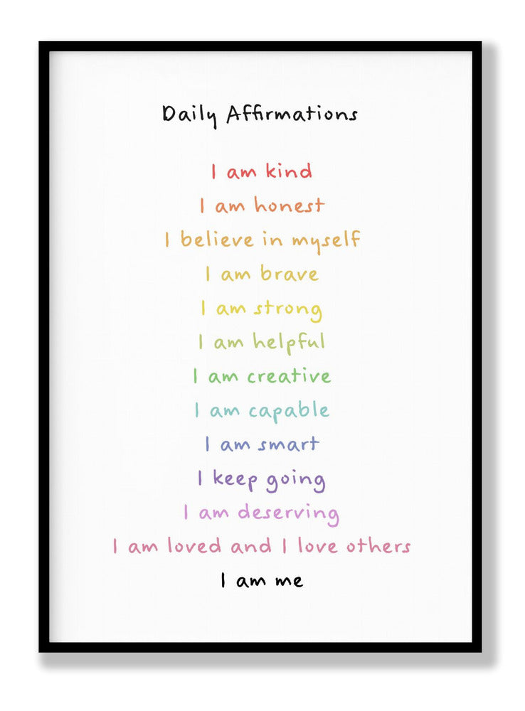 Children's affirmations emotions 3 Plakat