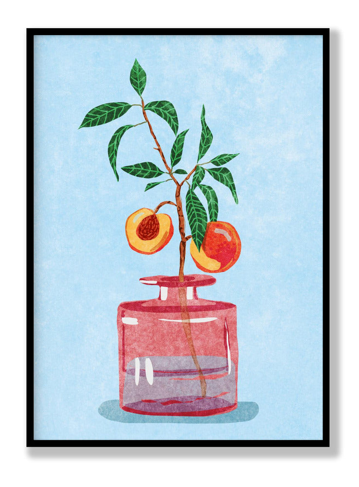 Poster Pfirsichbaum in der Vase
