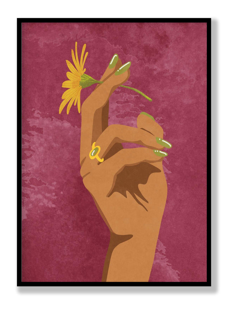 Rauchende Blume Poster