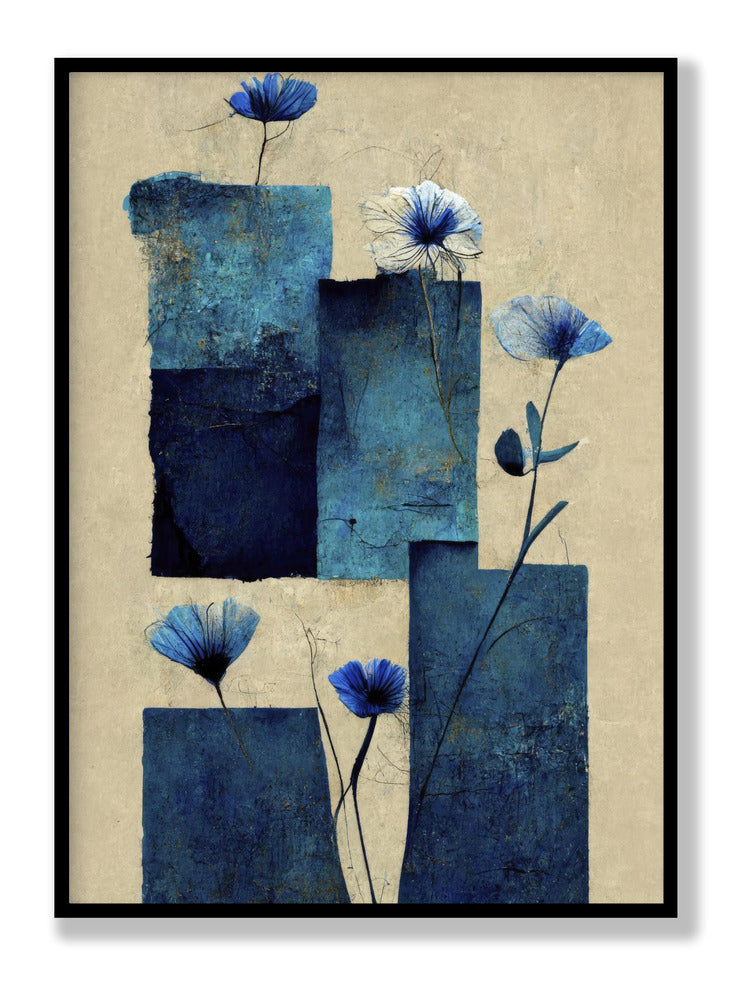 Blocks And Flowers Plakat