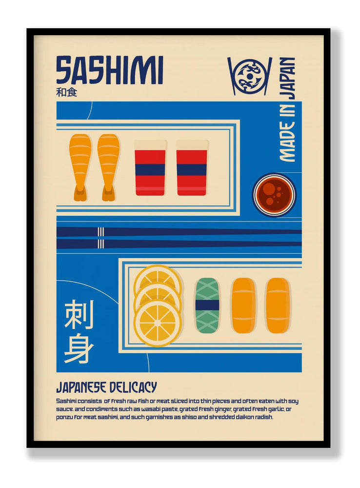 Sashimi, japanisches Essen, Poster