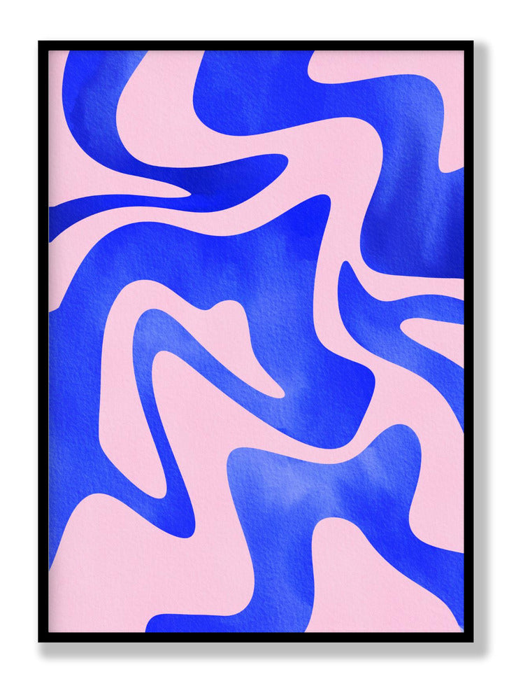 Abstract Blue Wave Plakat