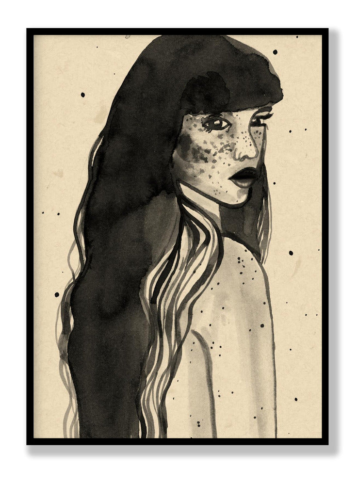 Lange Haare Dame Poster