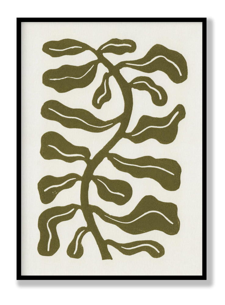 Wind Kissed Plant / Olive Green Plakat