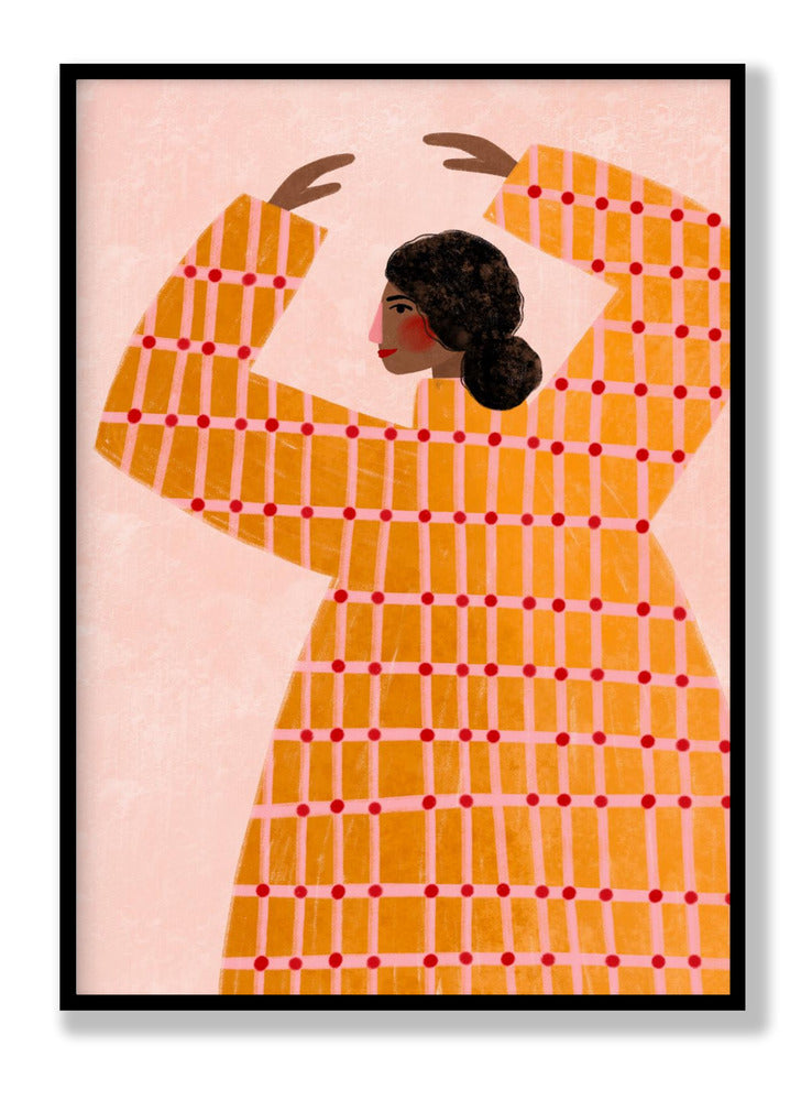 The Woman With the Checked Dress Plakat
