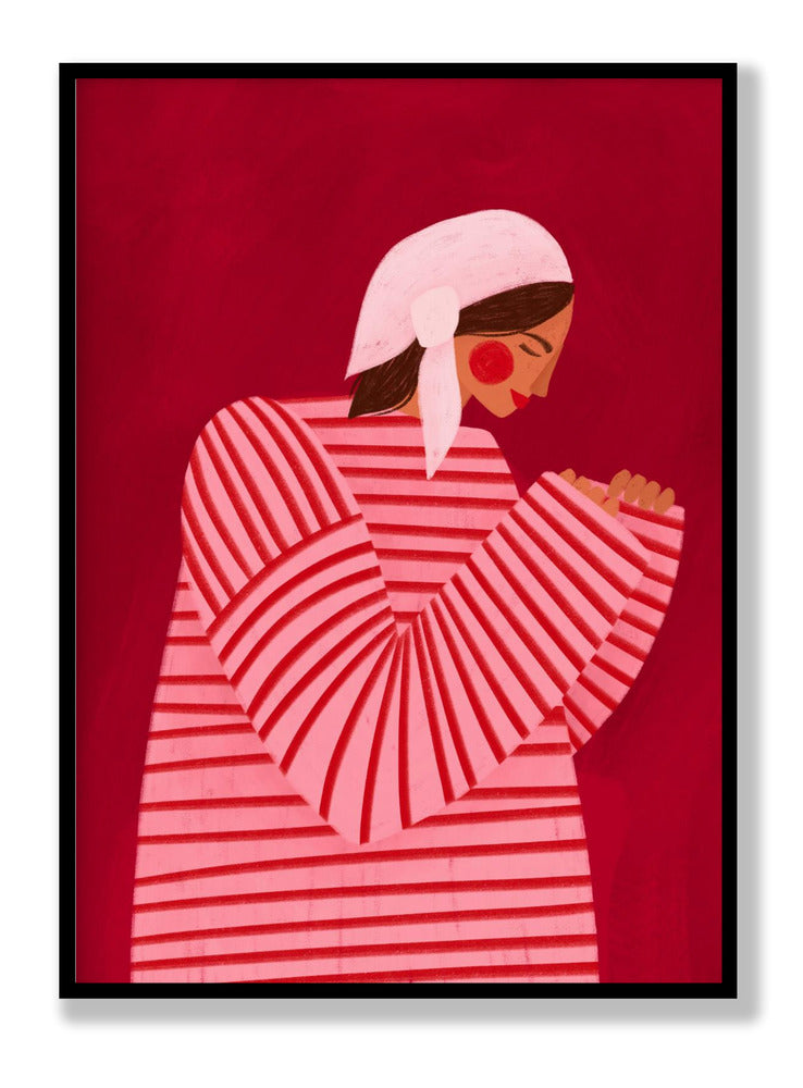The Woman With the Red Stripes Plakat