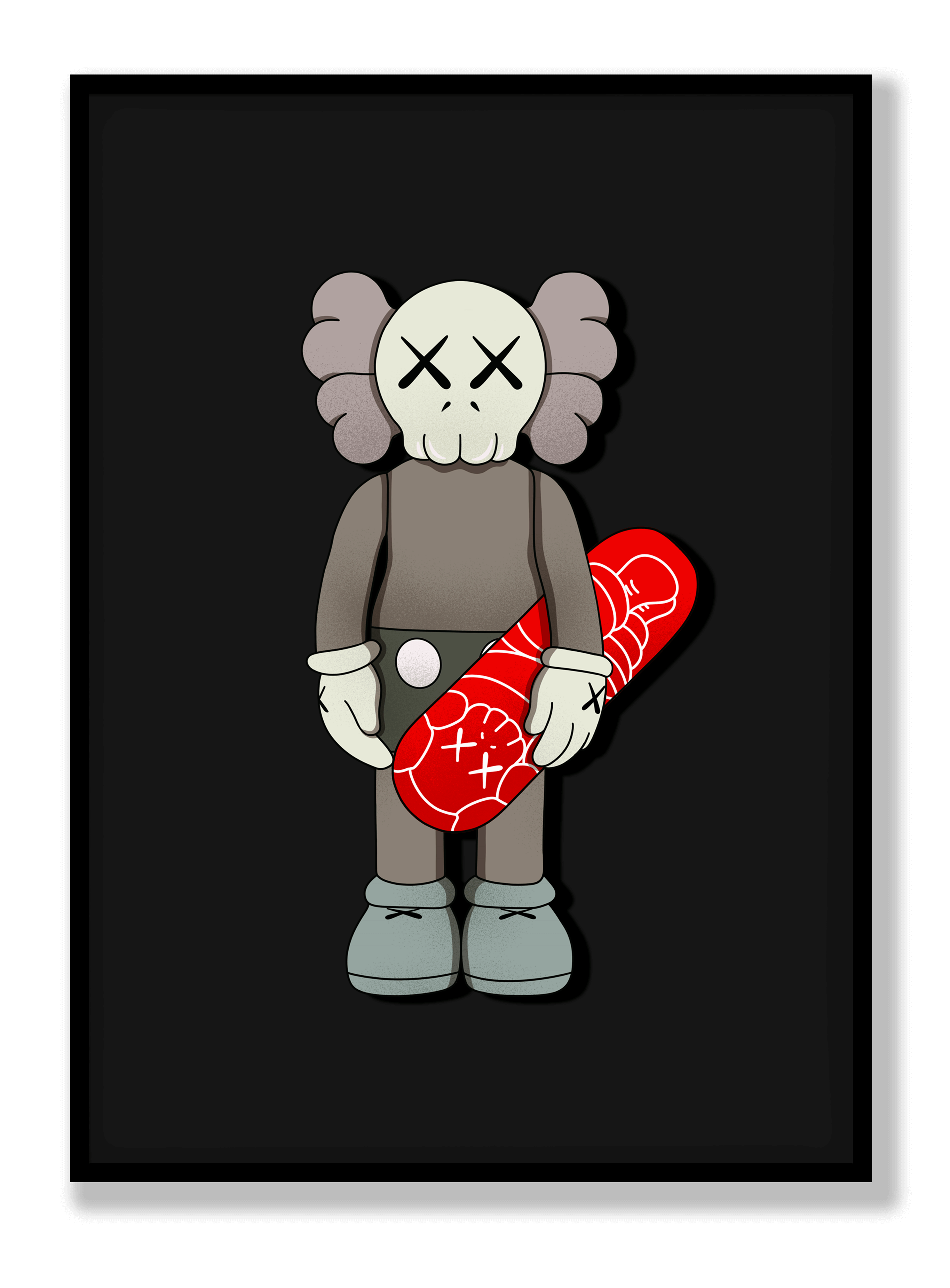 Skateboarder Kaws Poster