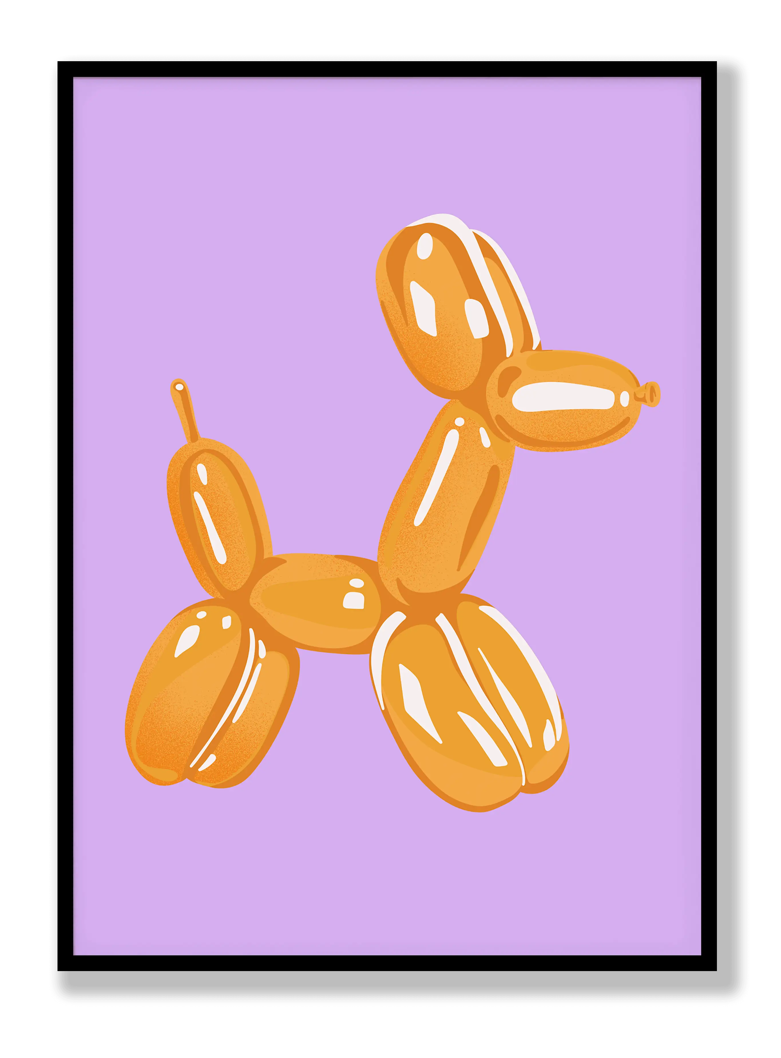 Yellow Balloon Dog Plakat