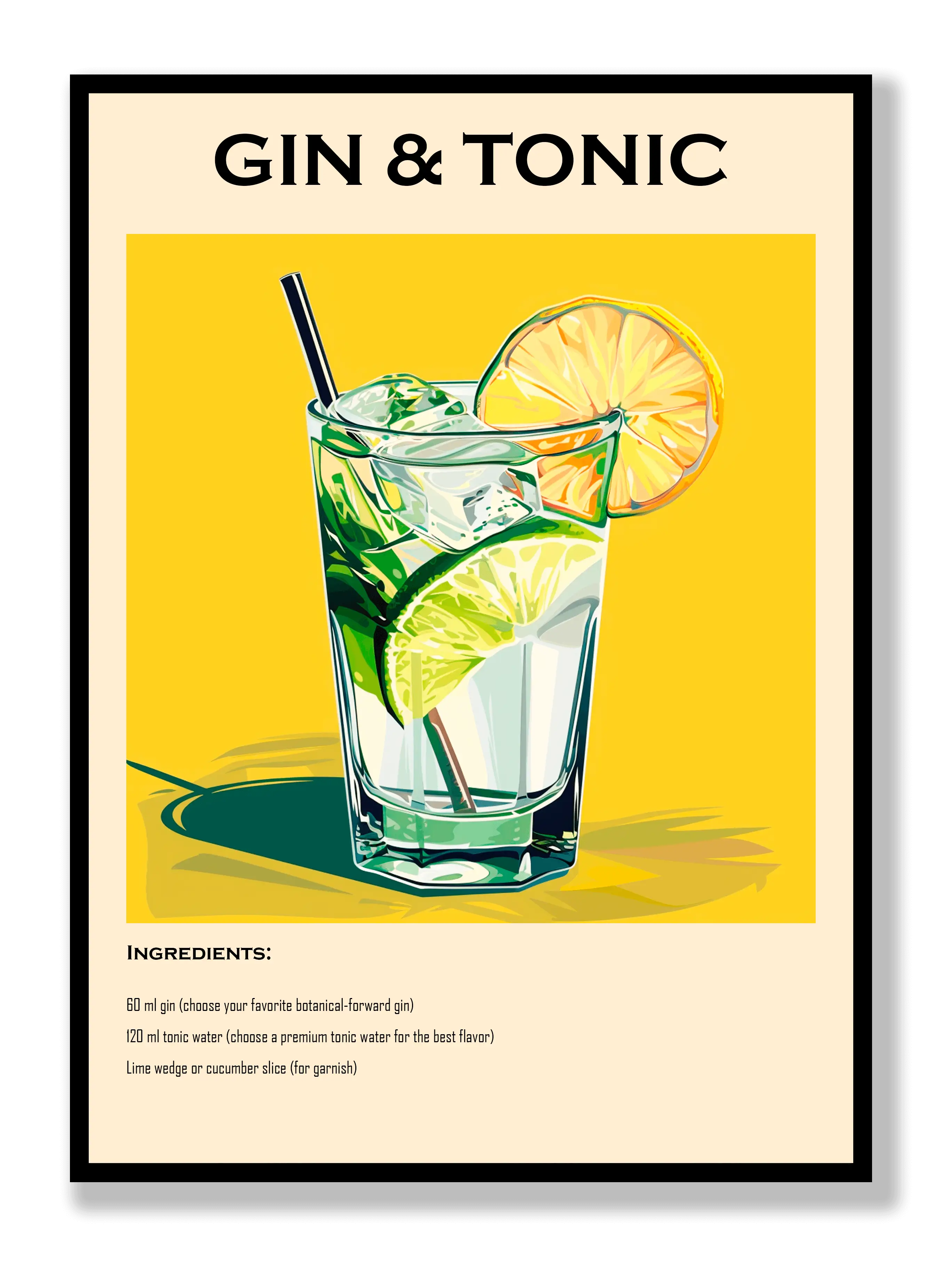 Gin & Tonic Plakat