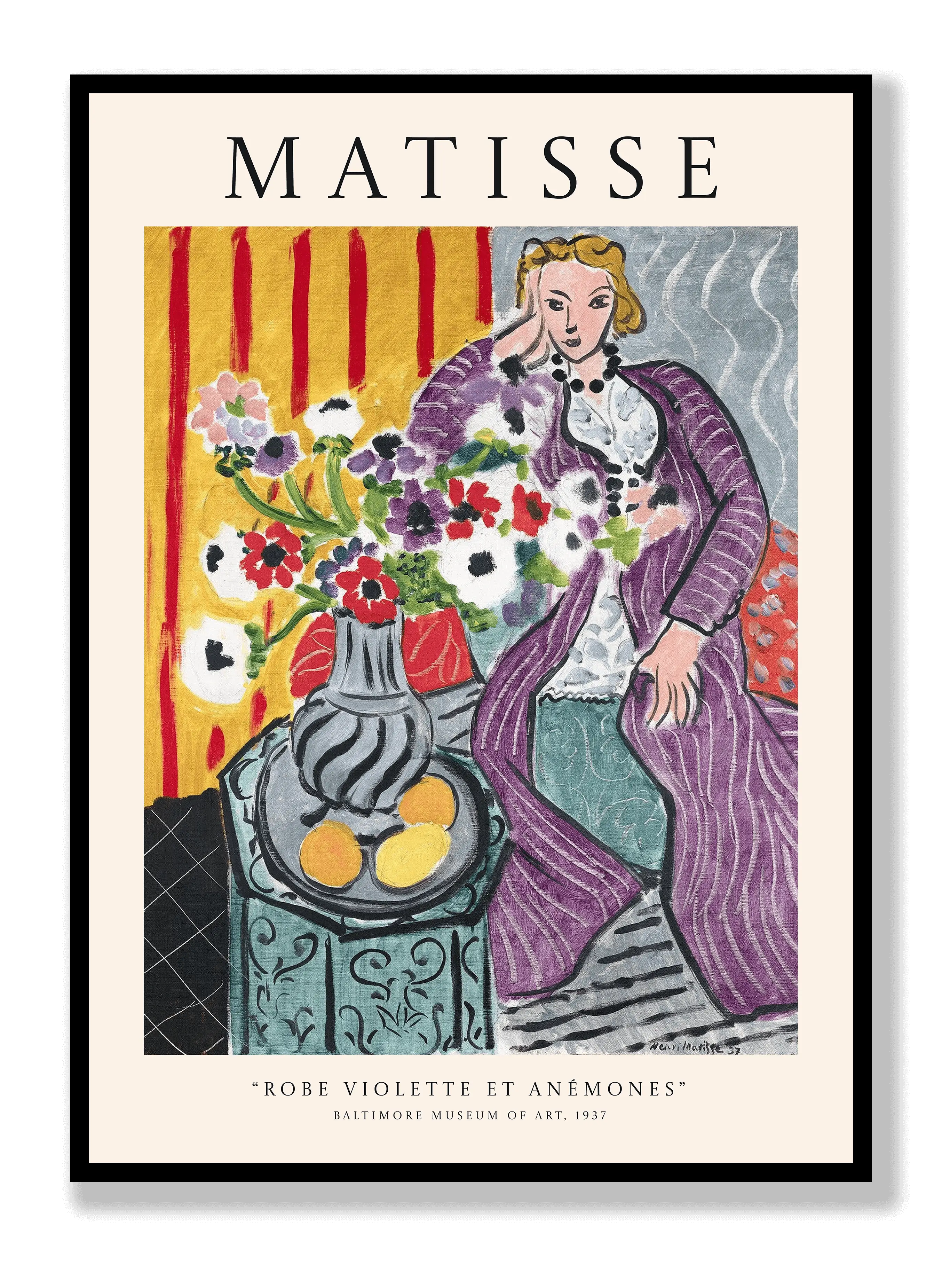 Henri Matisse – Robe Violette et Anemones Poster
