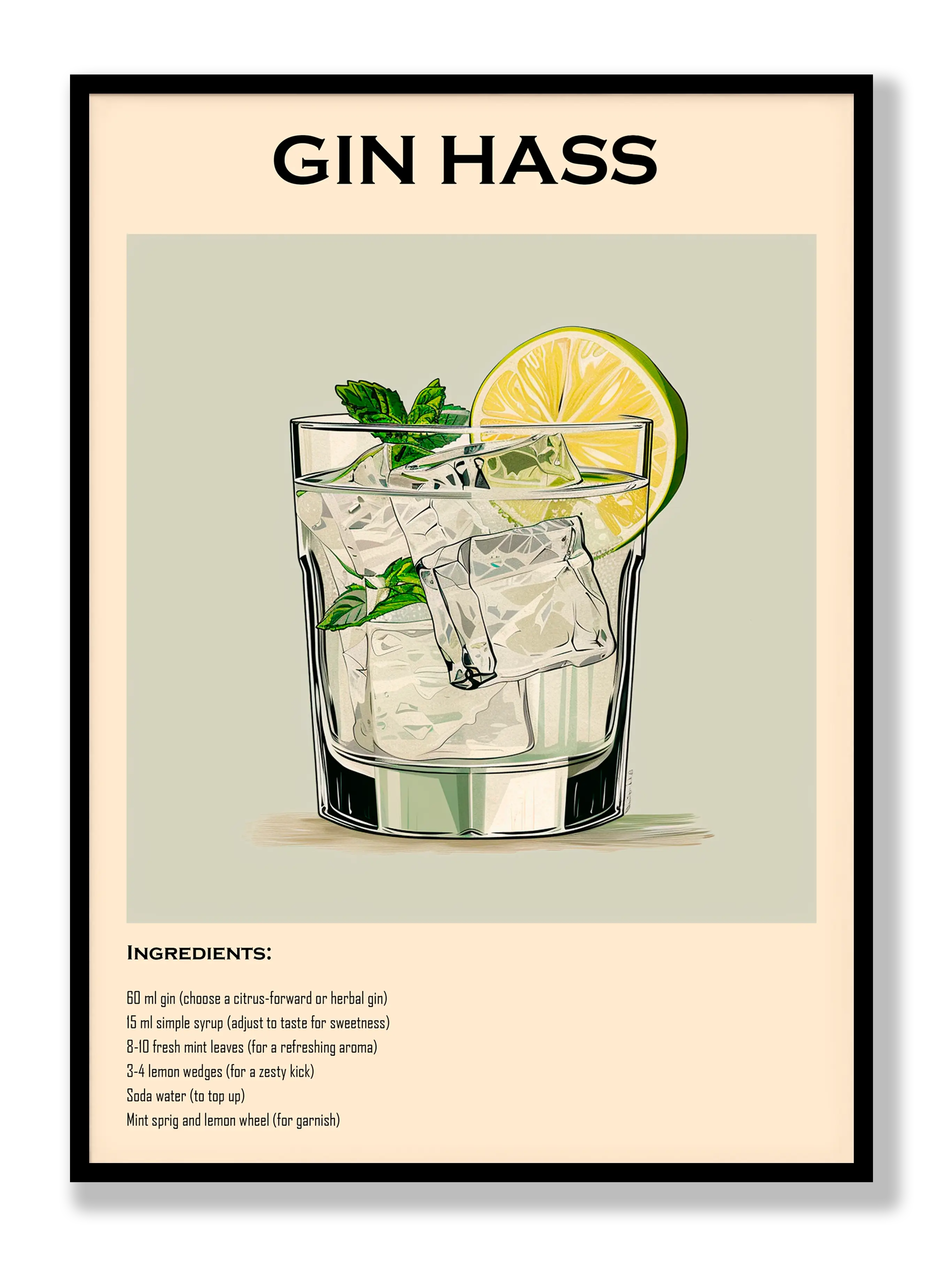Gin Hass Plakat