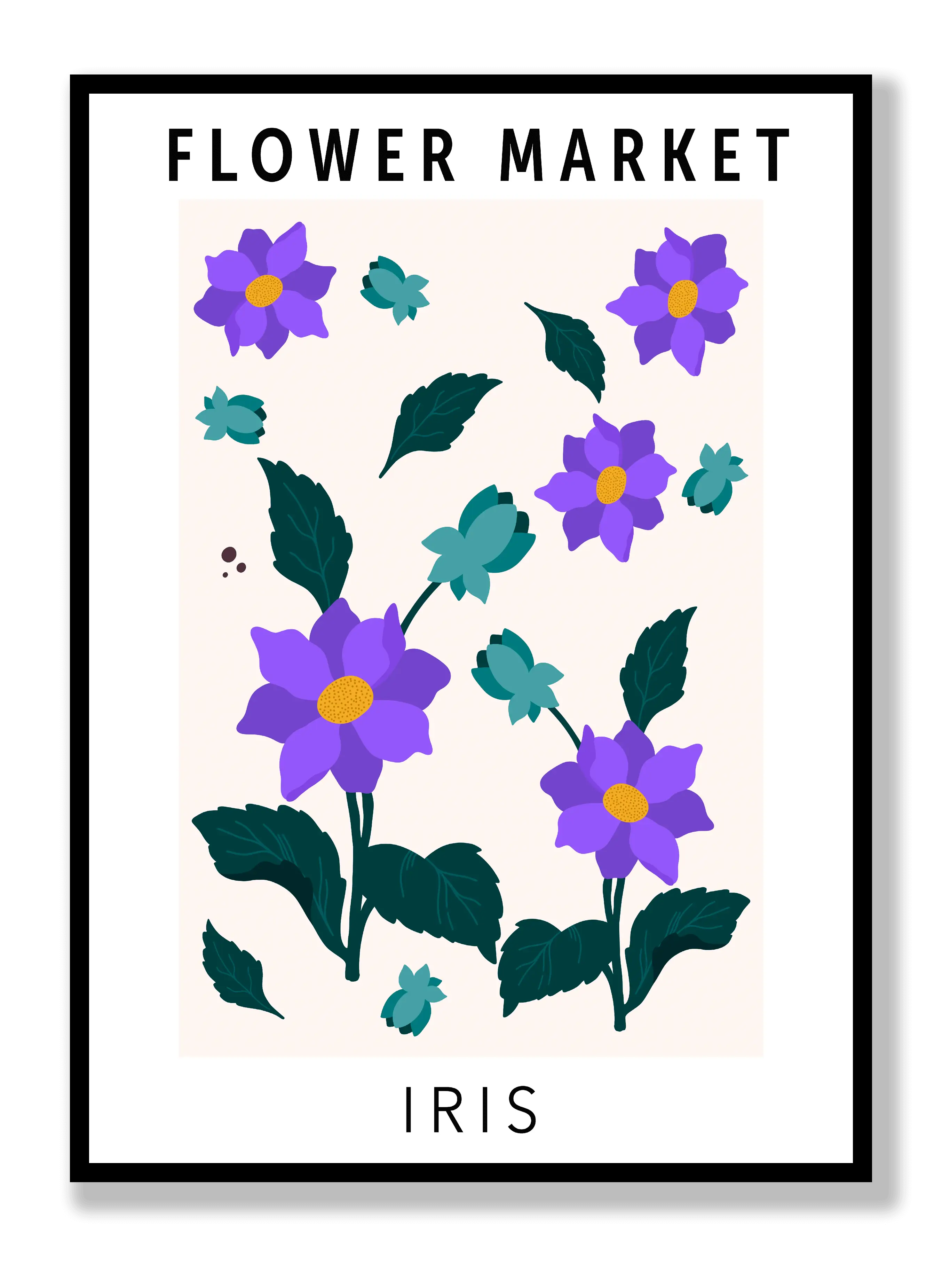 Blumenmarkt-Iris Poster