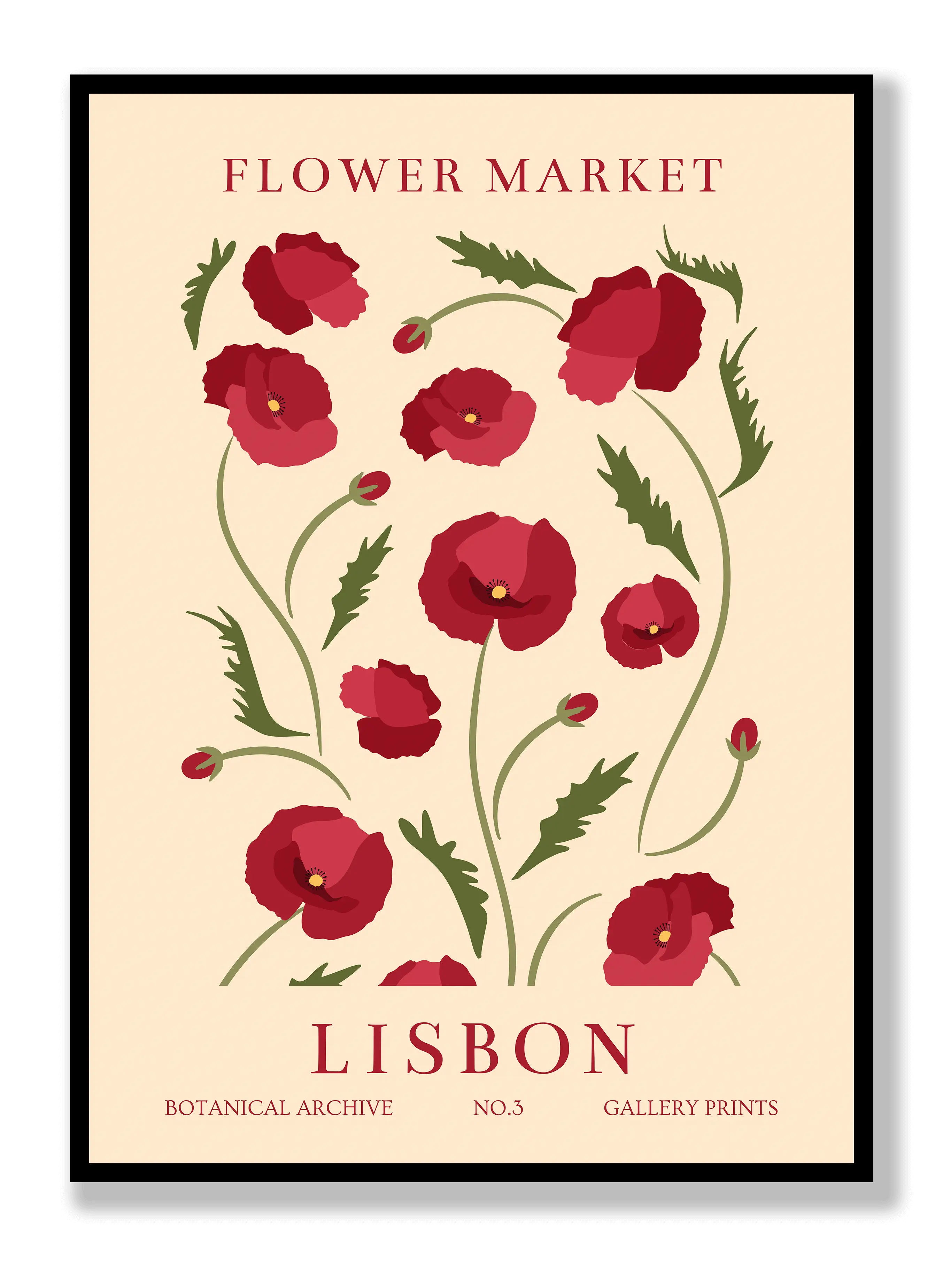Blumenmarkt Lissabon Poster