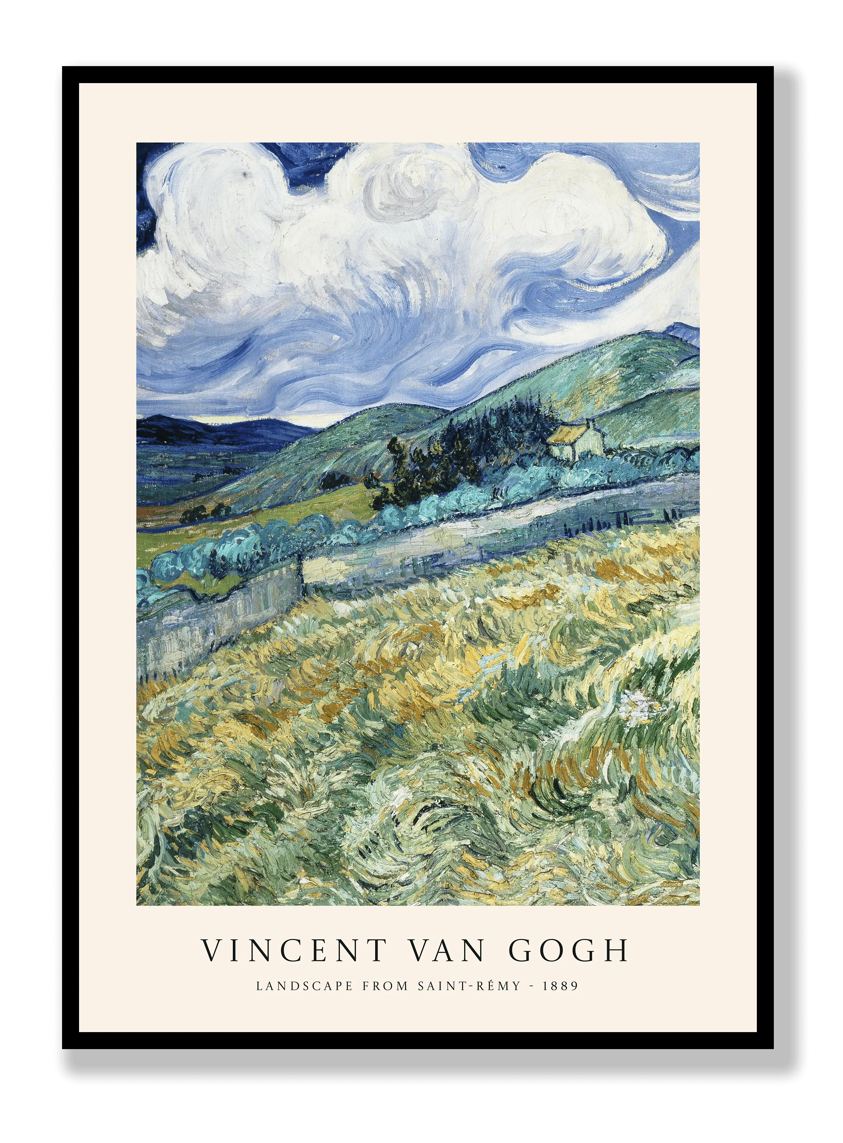 Poster Van Gogh - Landschaft von Saint-Rémy