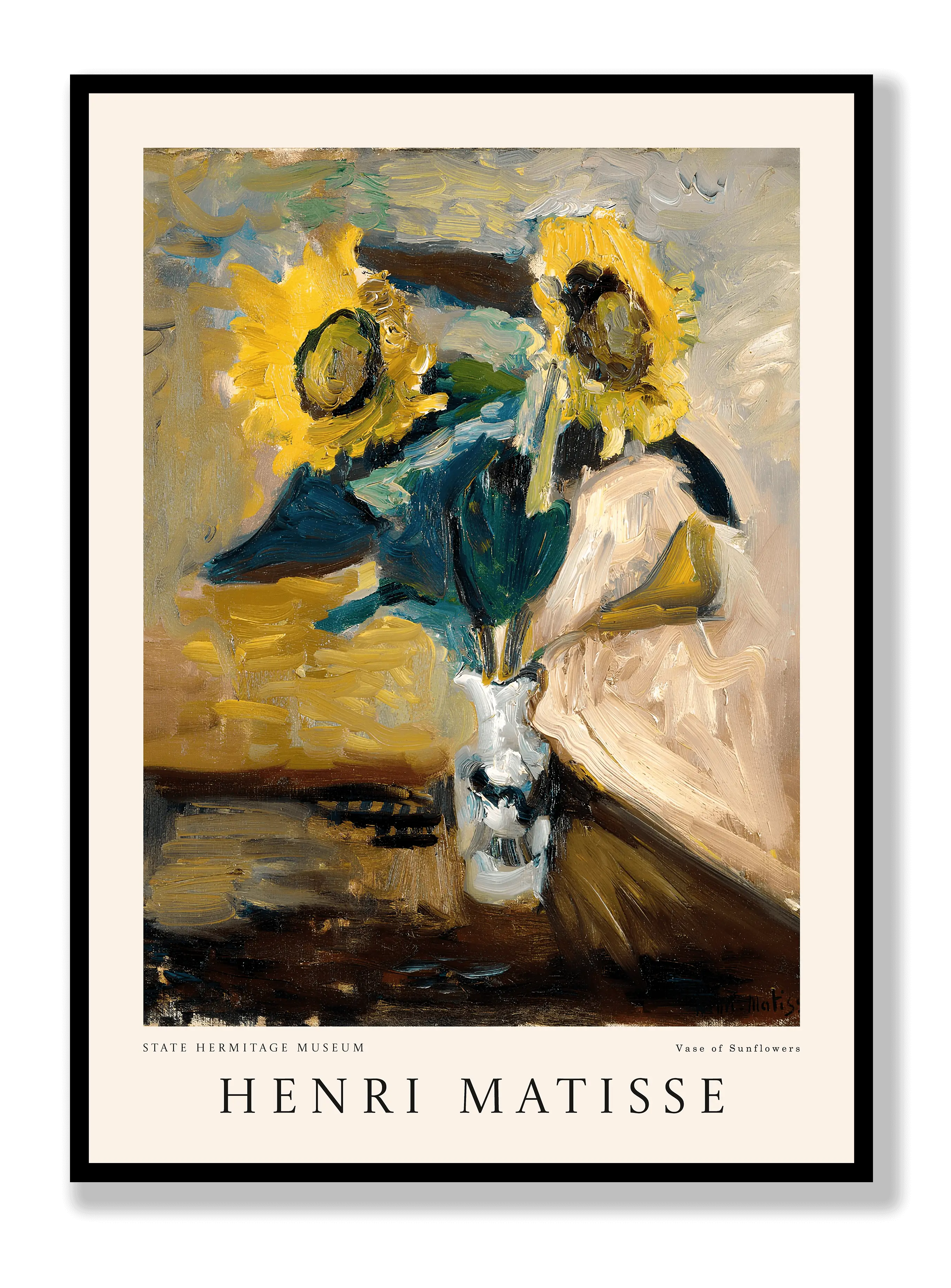 Henri Matisse - Vase mit Sonnenblumen Poster