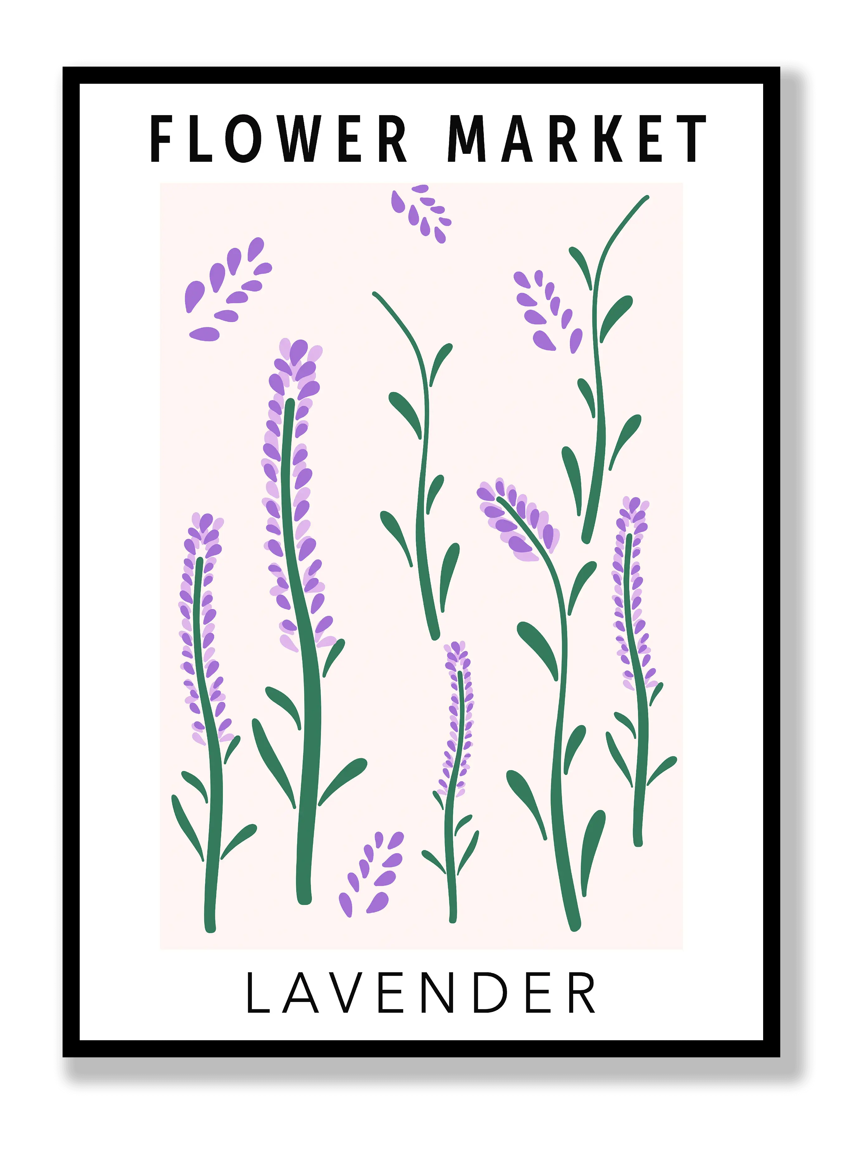 Blumenmarkt Lavendel Poster