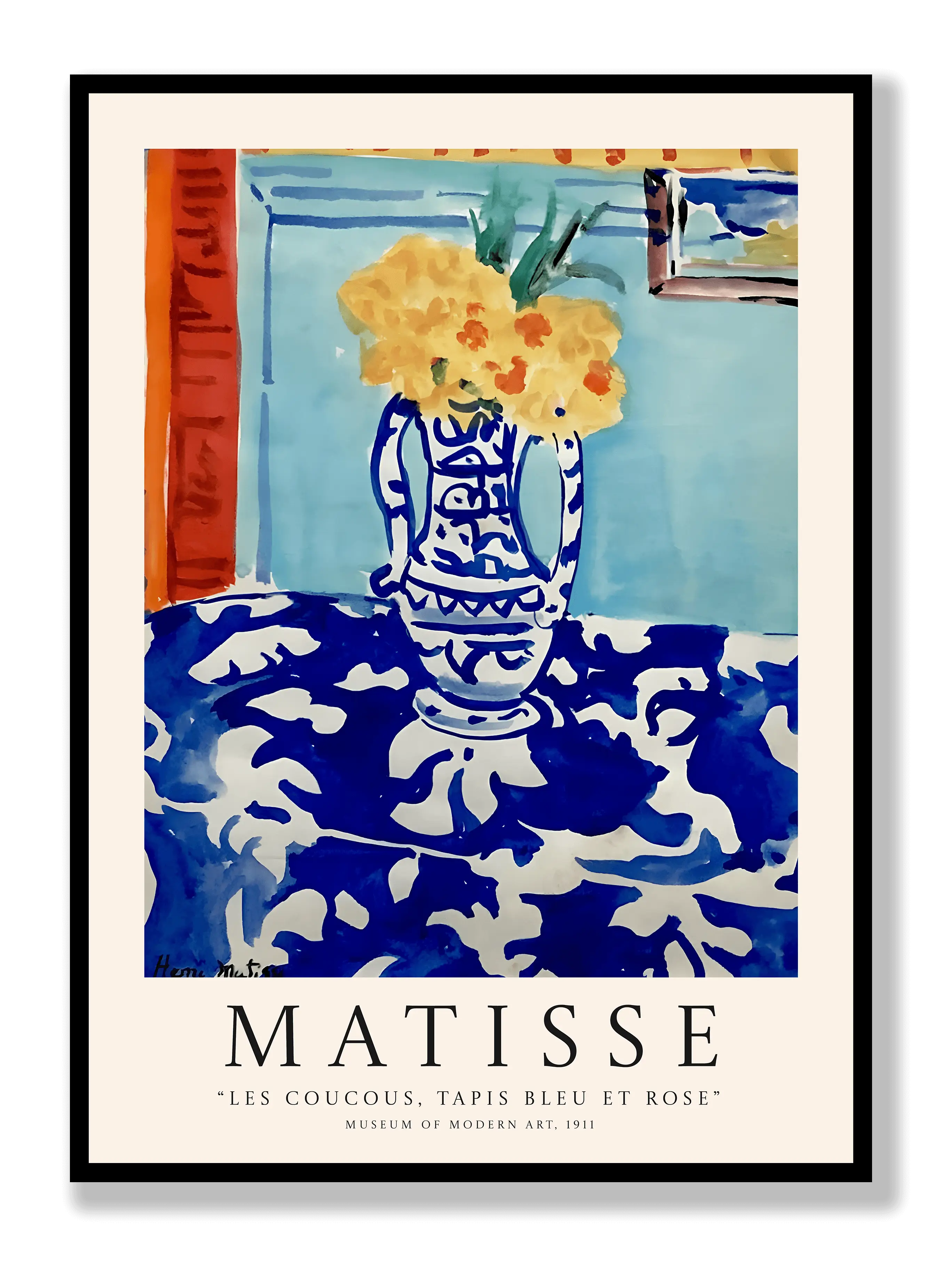Henri Matisse – Les Coucous, Tapis Bleu und Rose Poster