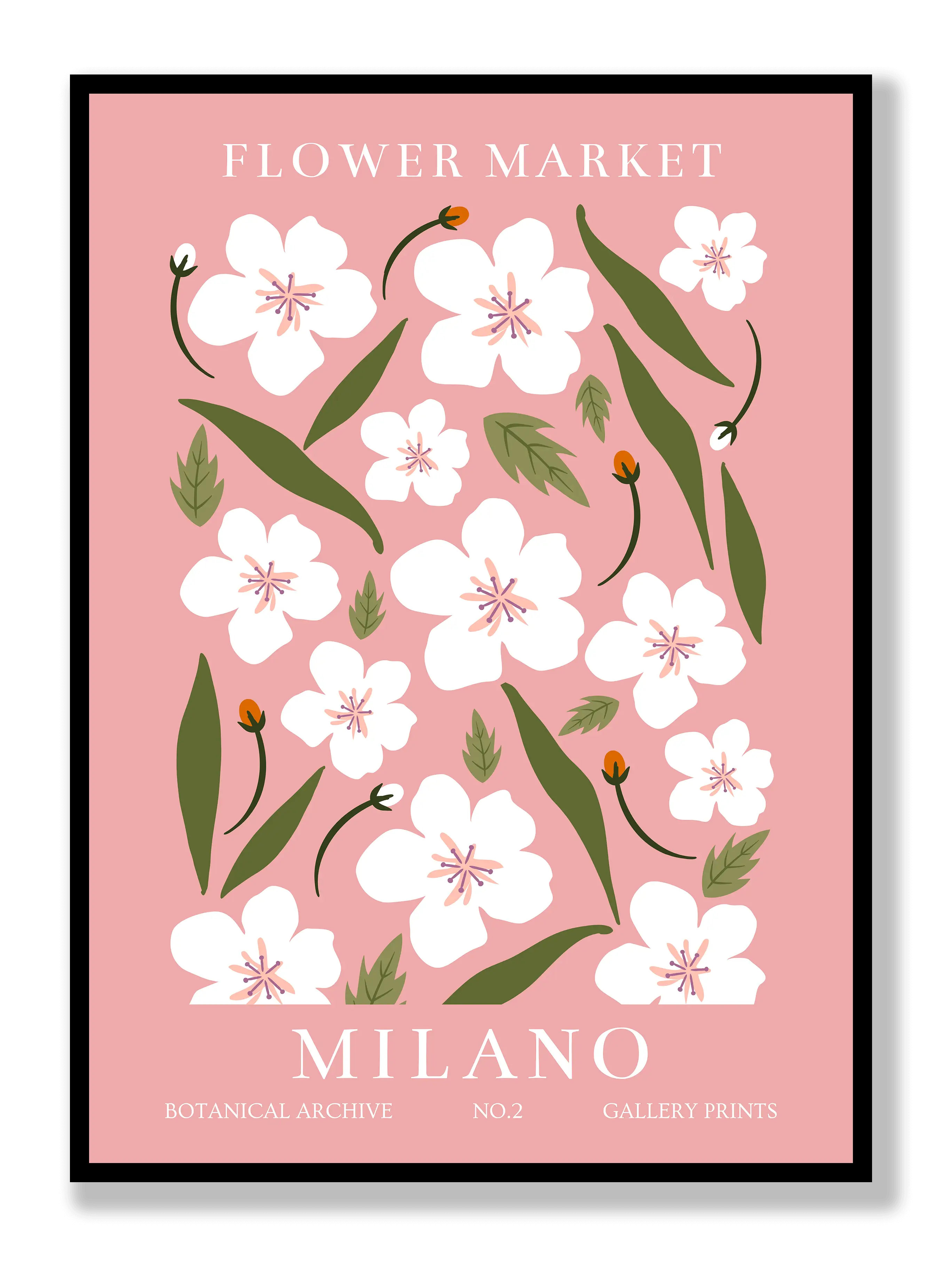 Blumenmarkt Mailand Poster
