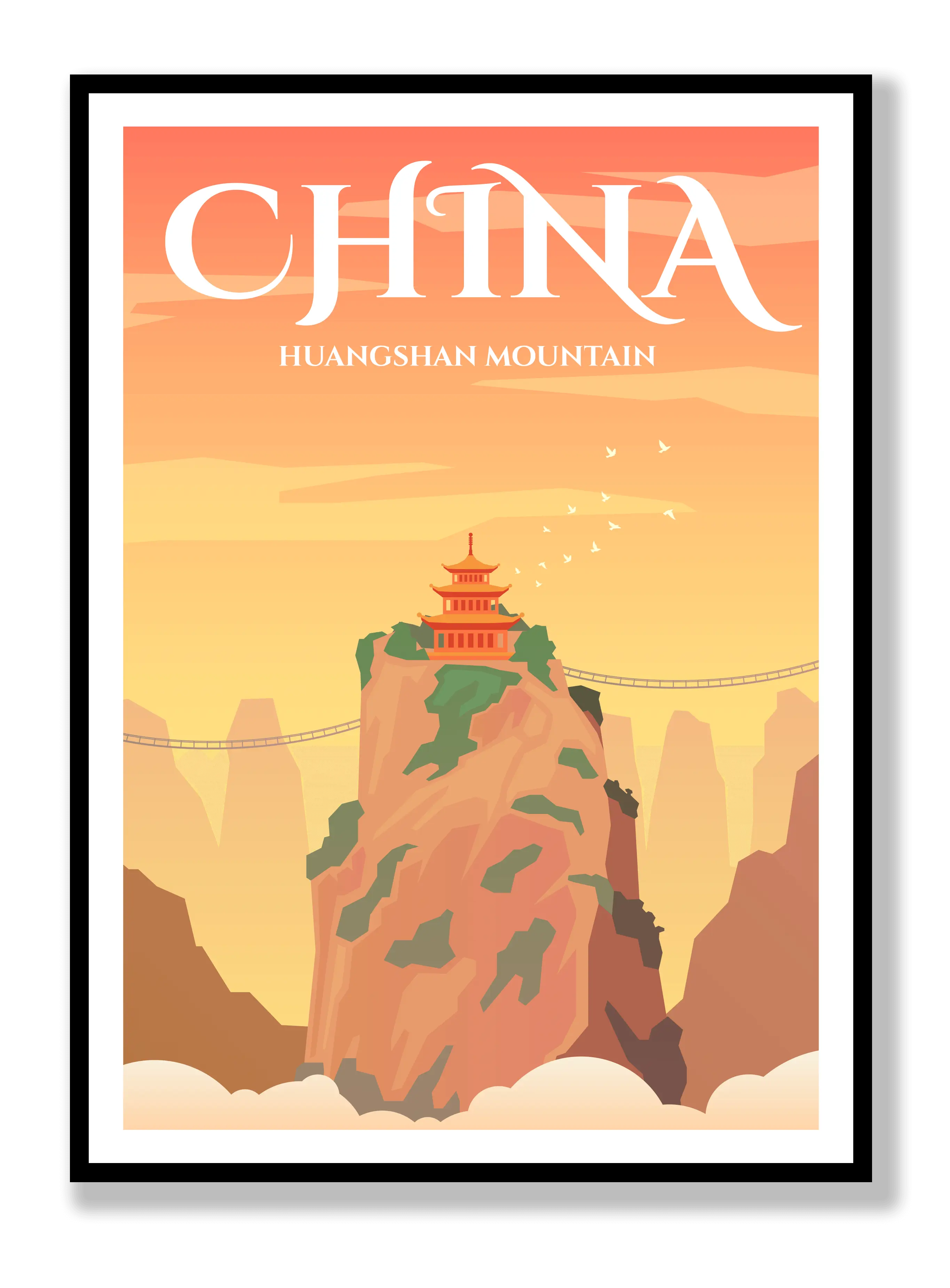 Huangshan Mountain Plakat