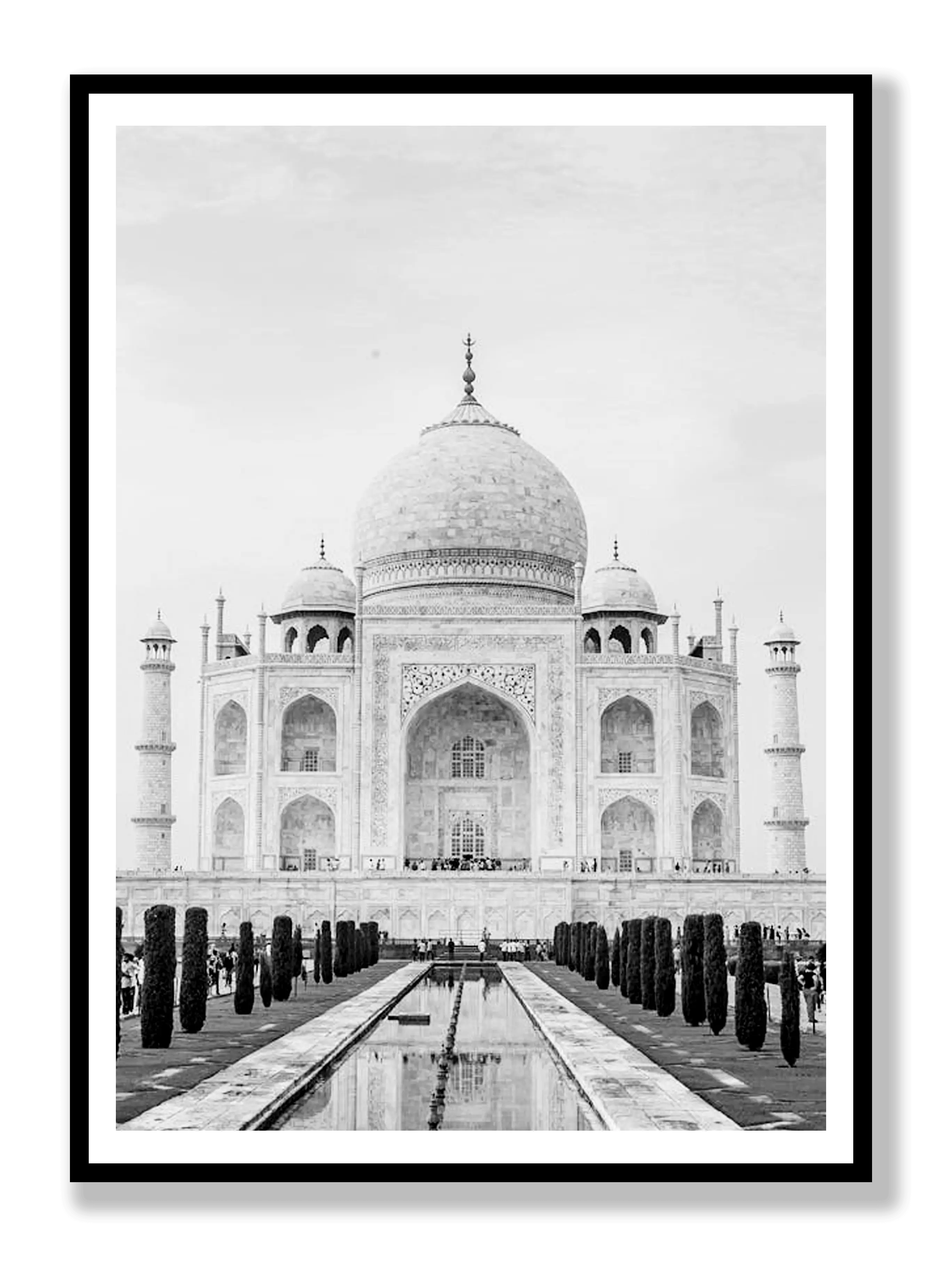 Taj Mahal Black/White Plakat