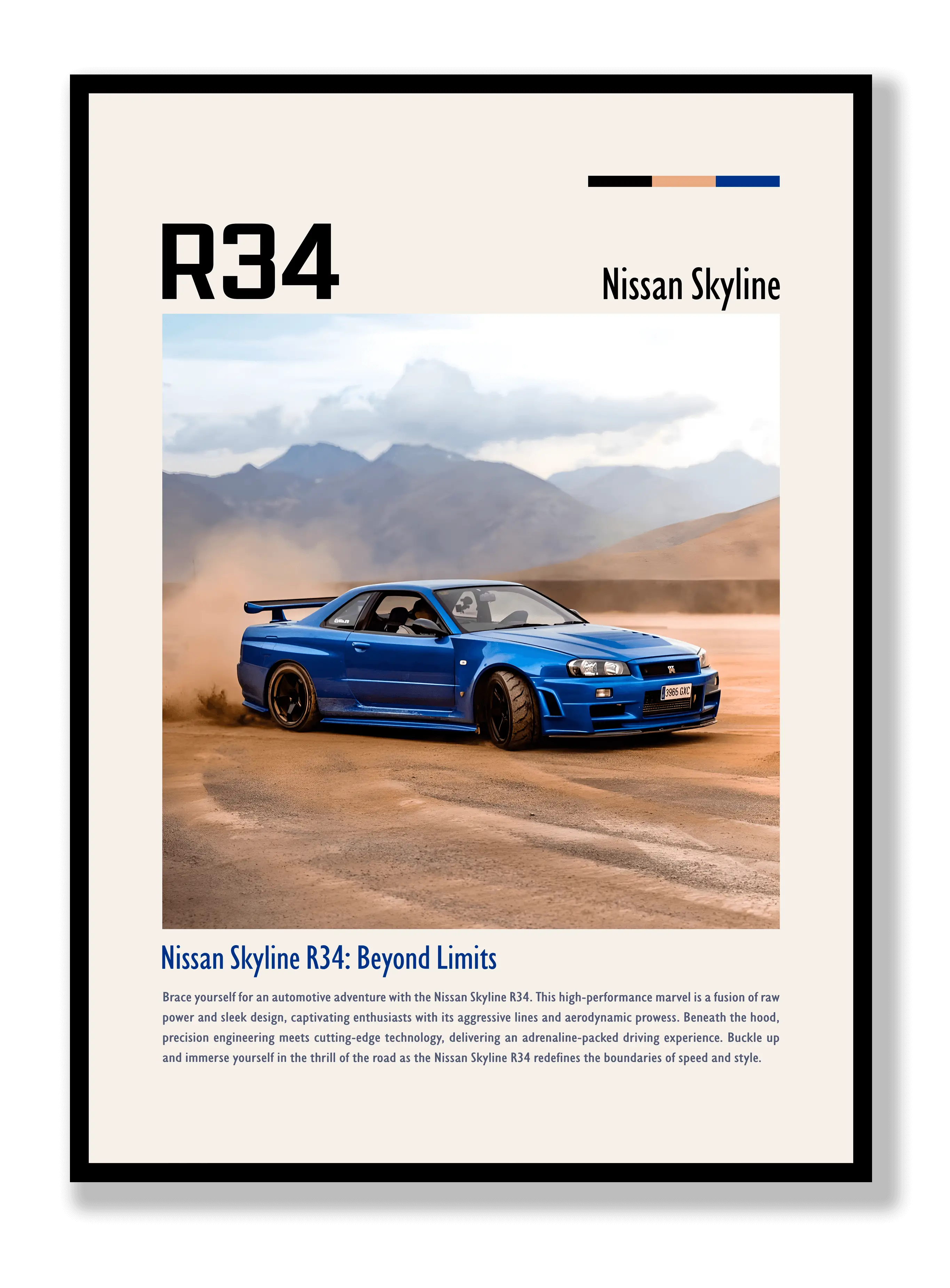 Nissan Skyline R34 Poster