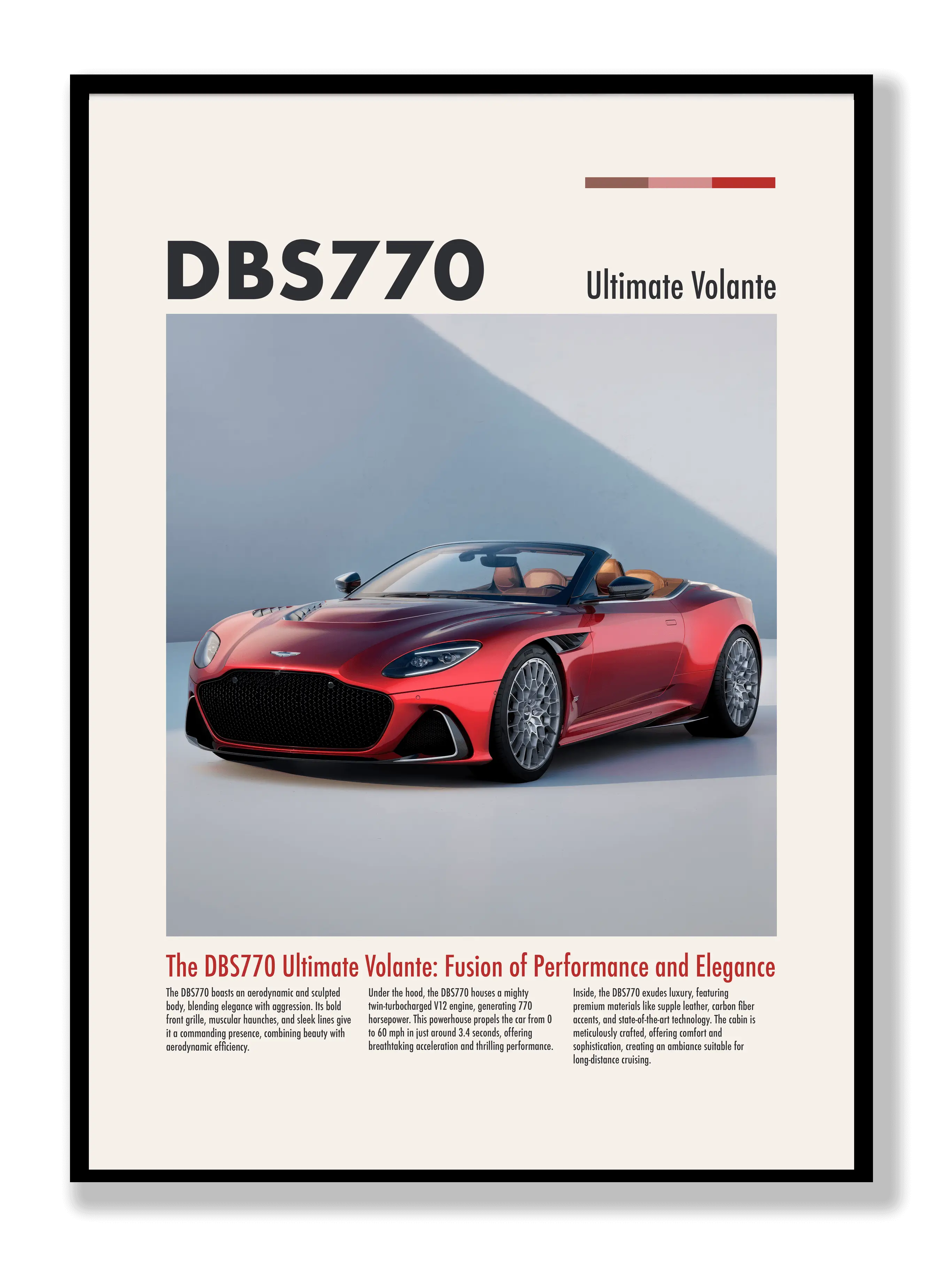 Aston Martin DBS770 Plakat