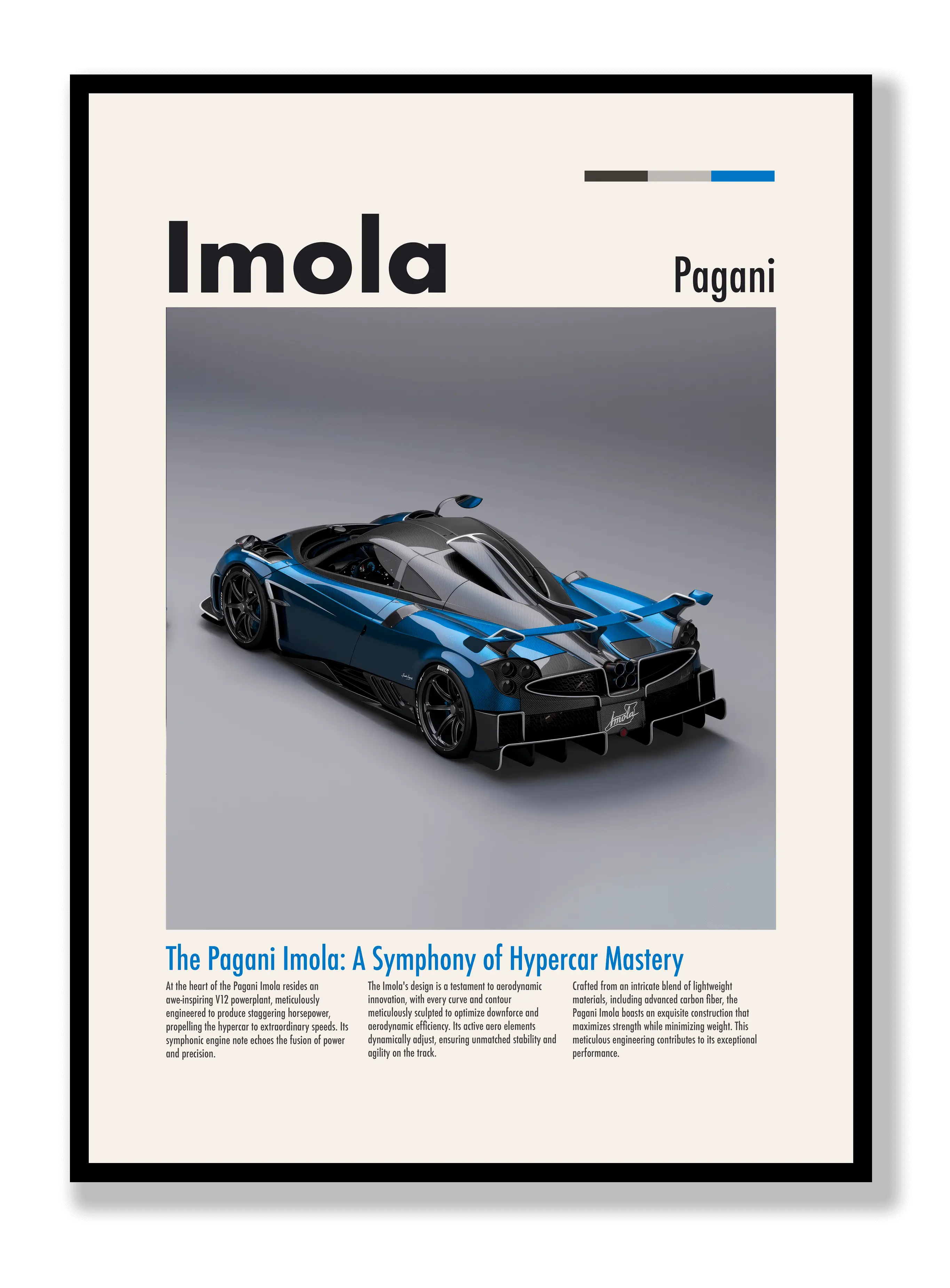 Pagani Imola Poster
