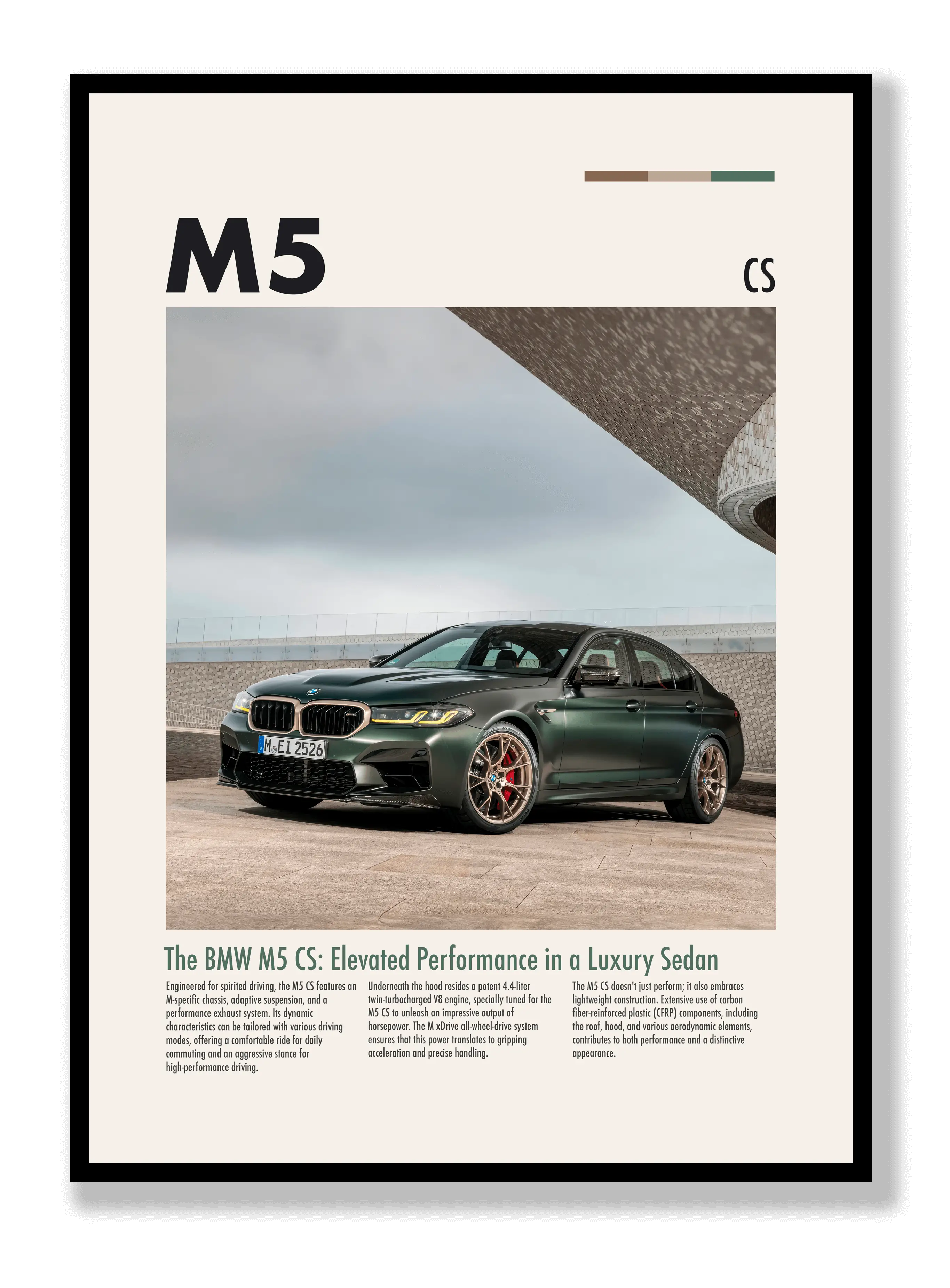 BMW M5 Plakat