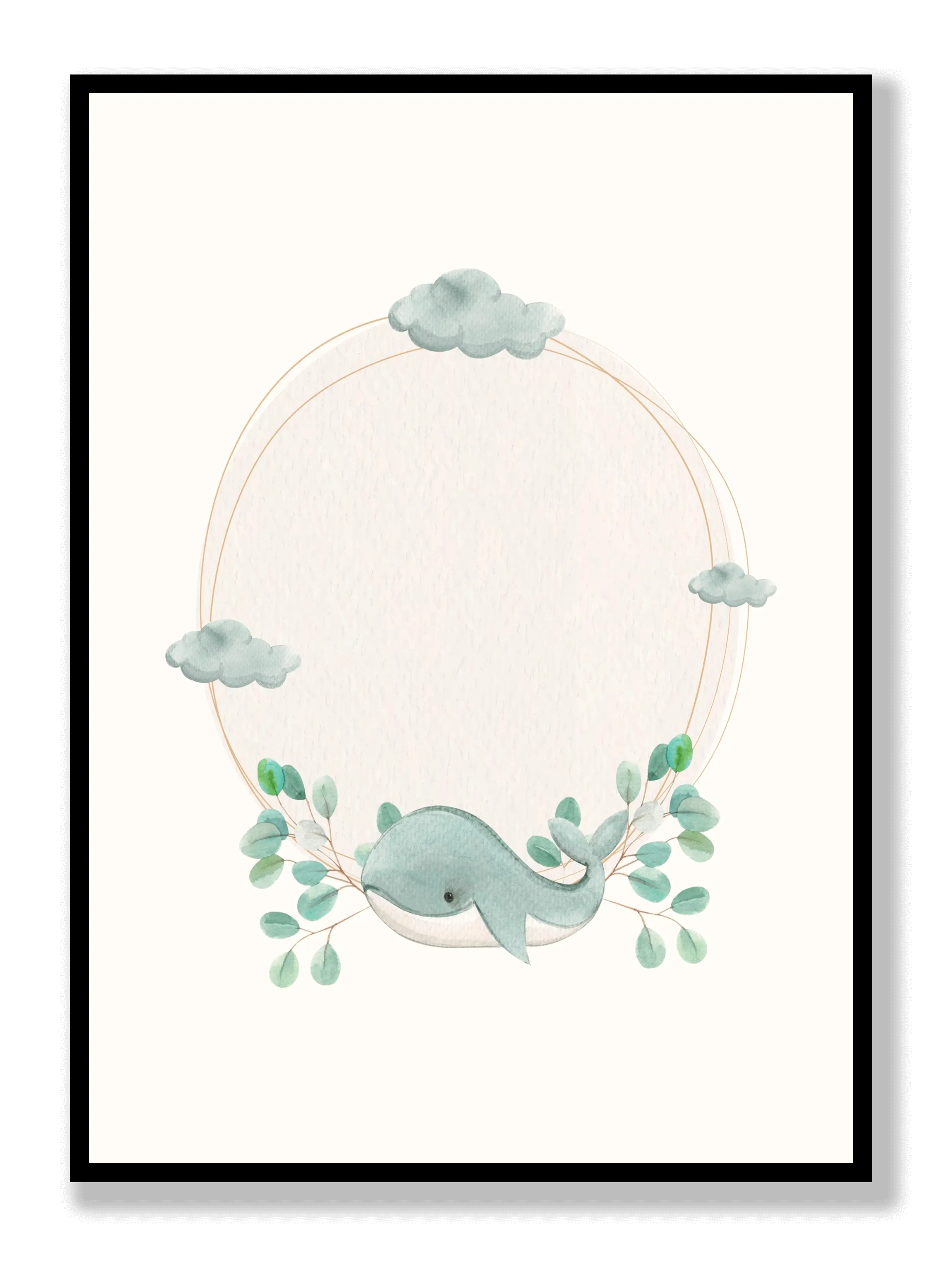 Cloudy Whale Plakat