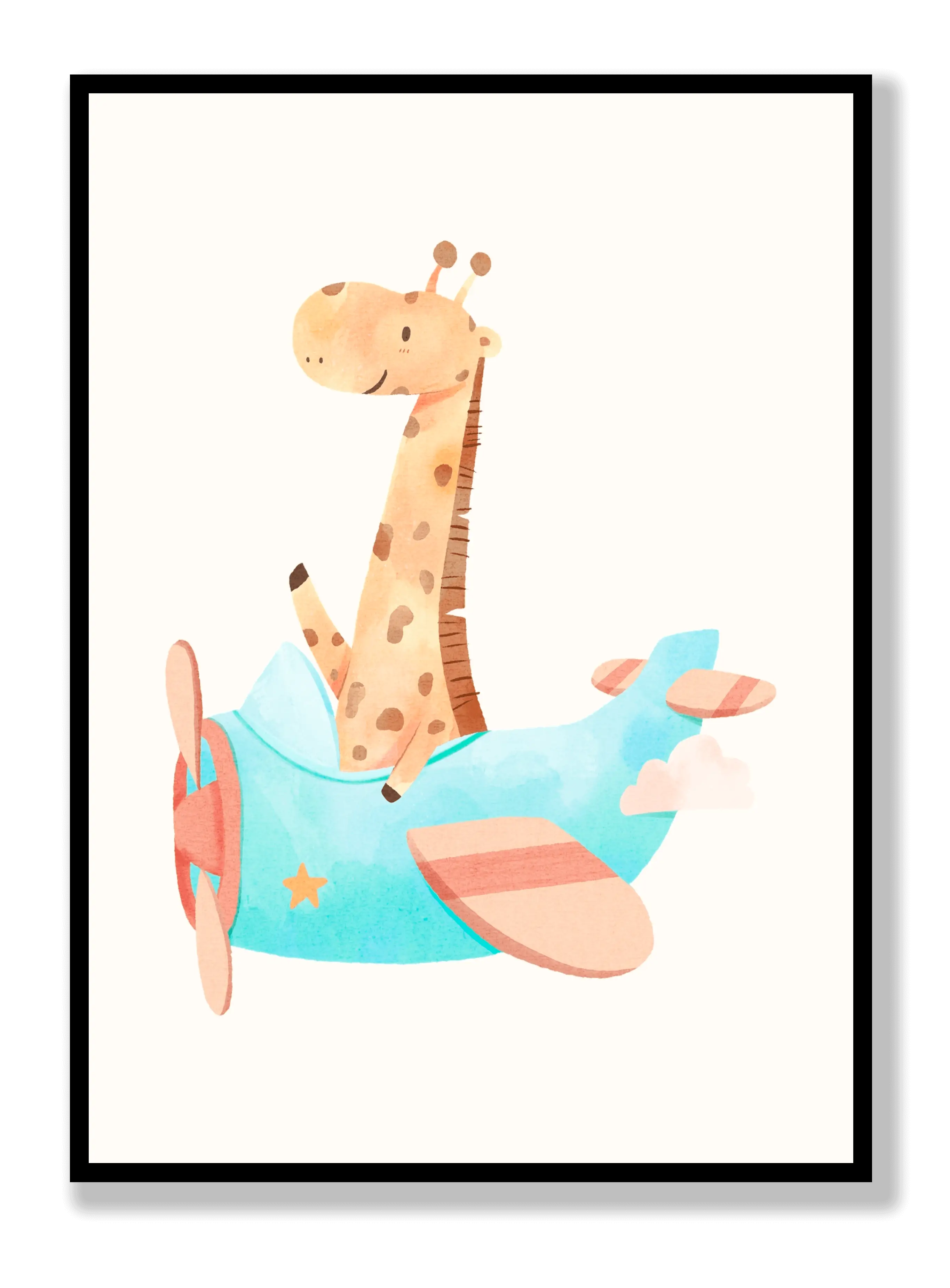 Flying Giraffe Plakat