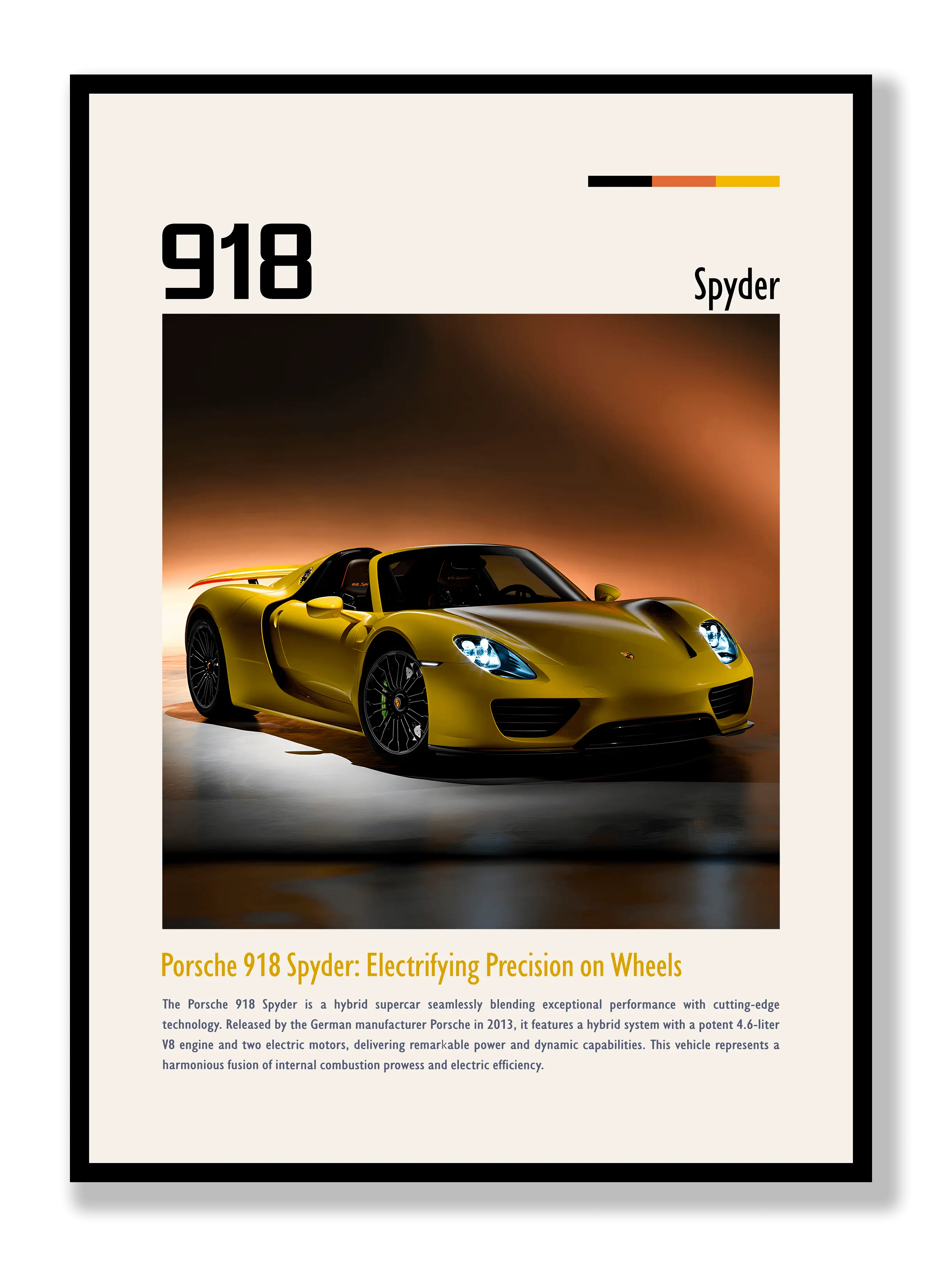 Porsche 918 Spyder 2 Plakat