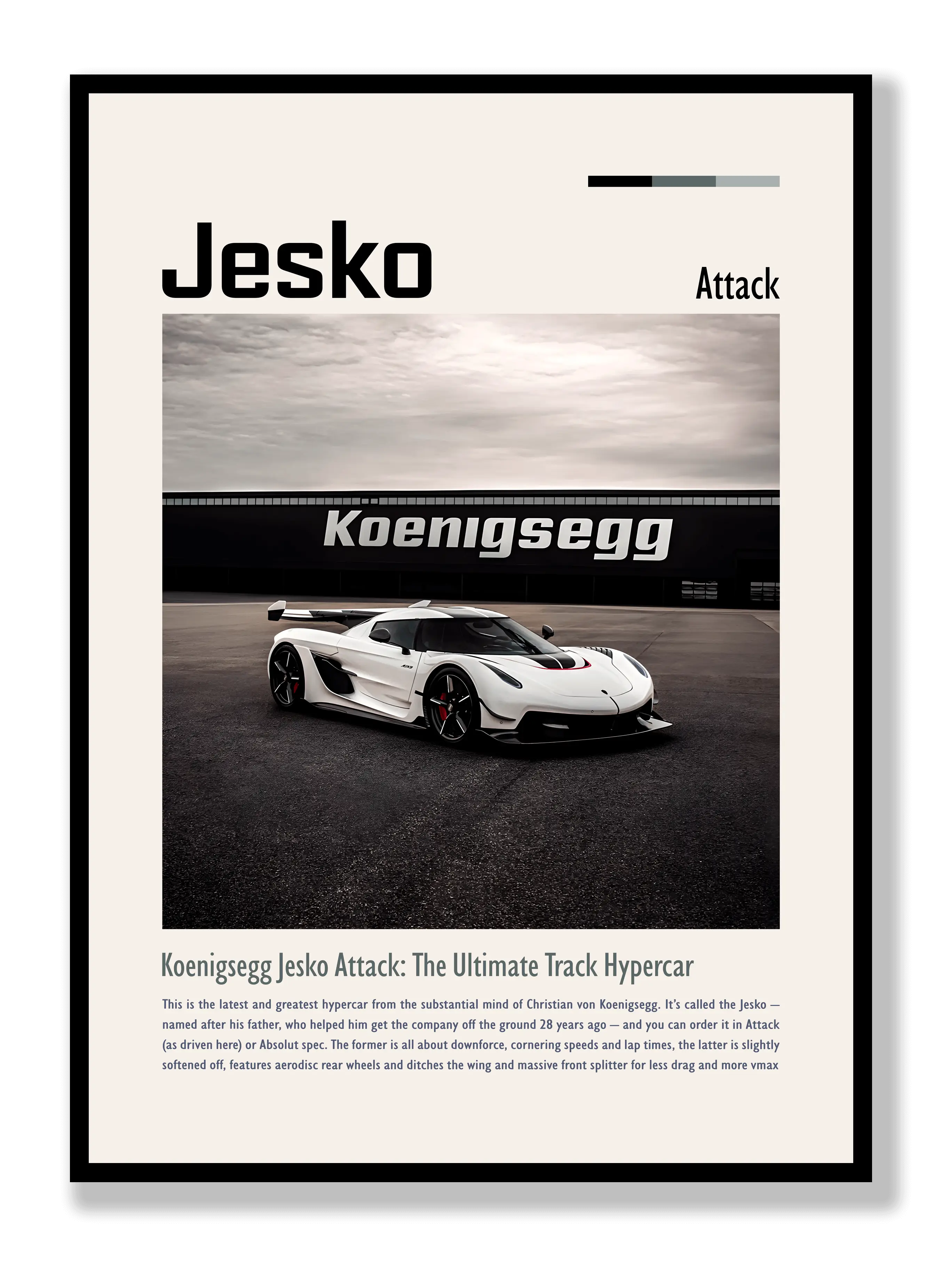 Koenigsegg Jesko Poster