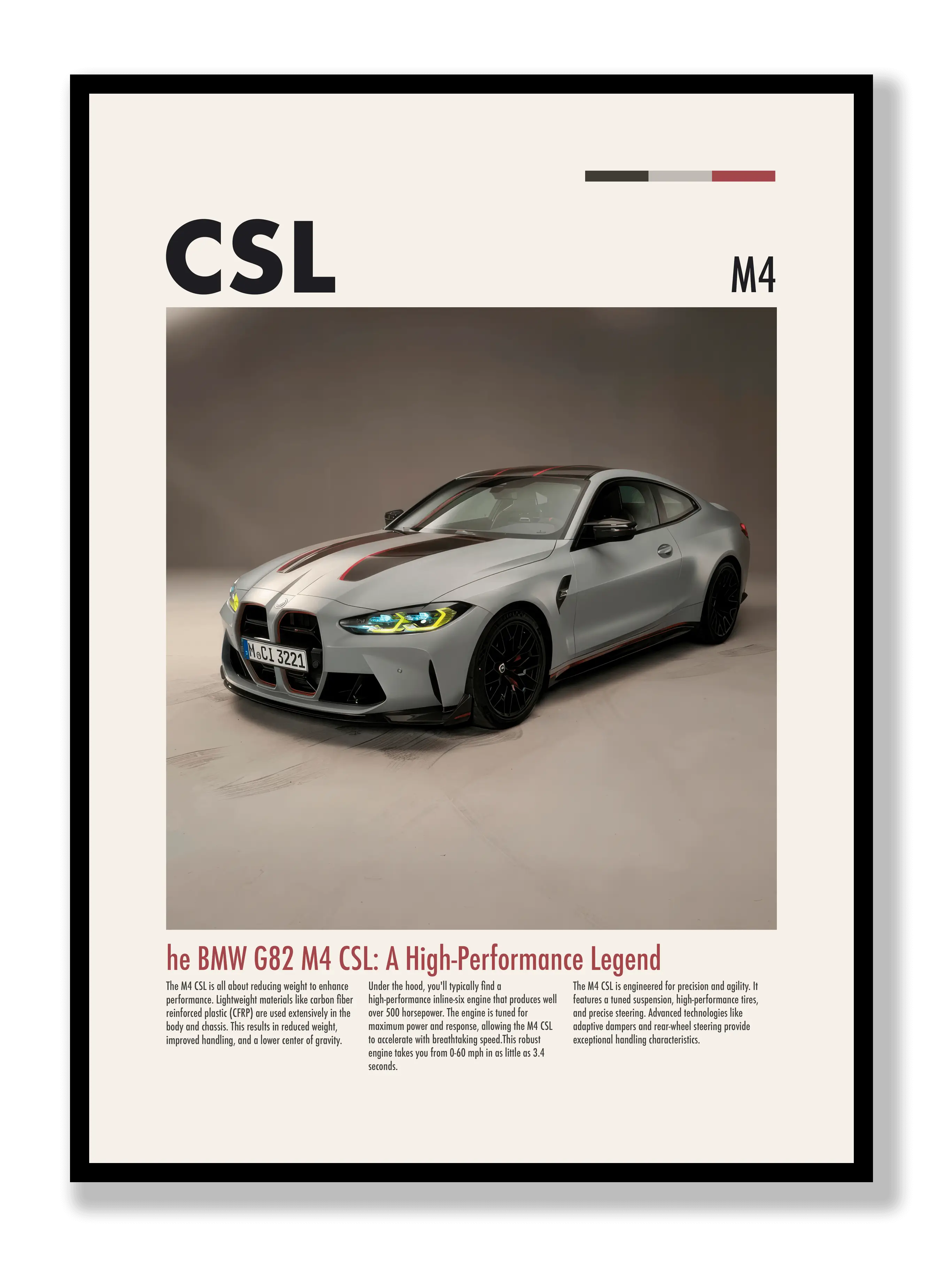 BMW G82 M4 Plakat