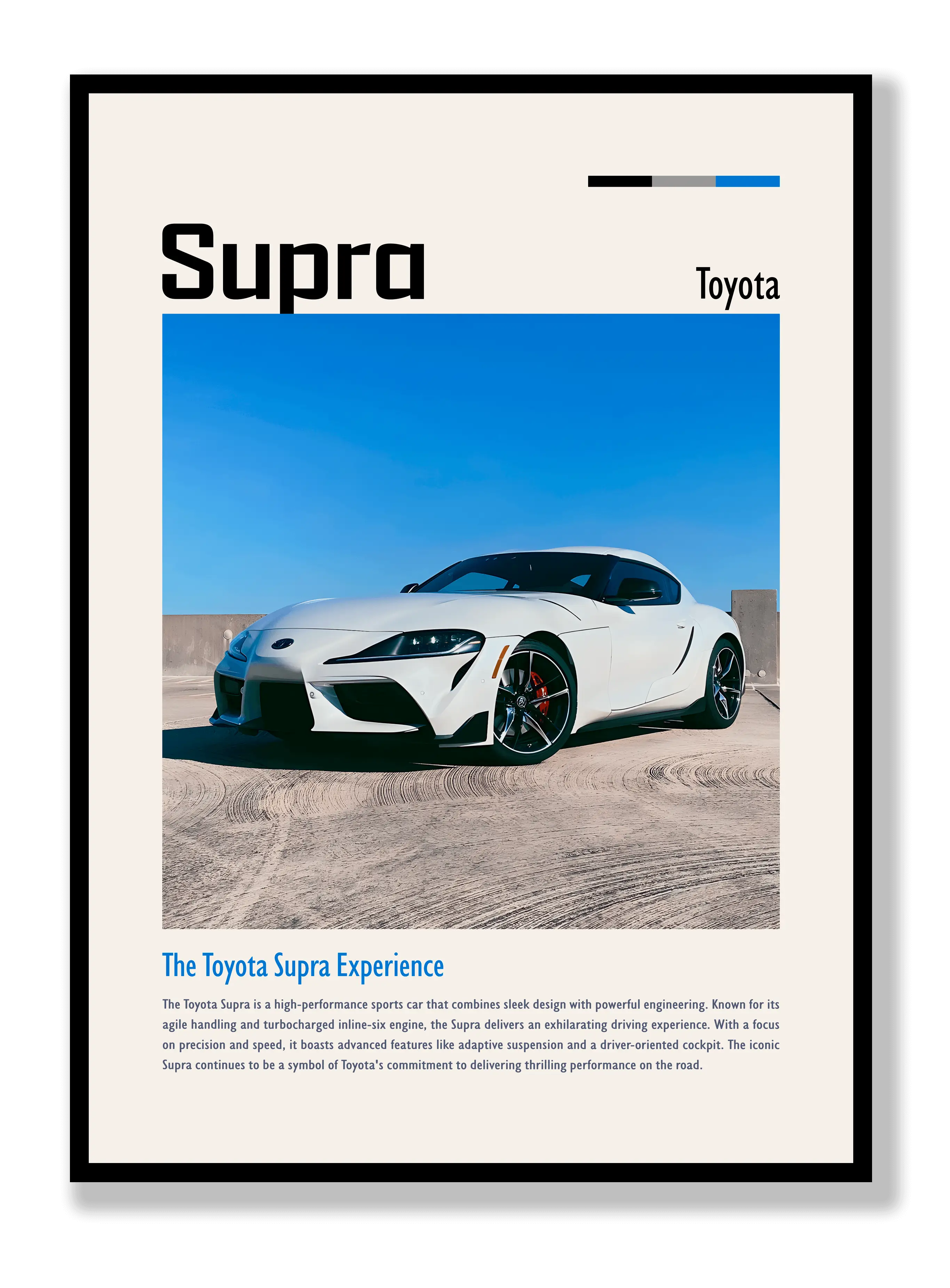 Toyota Supra Plakat