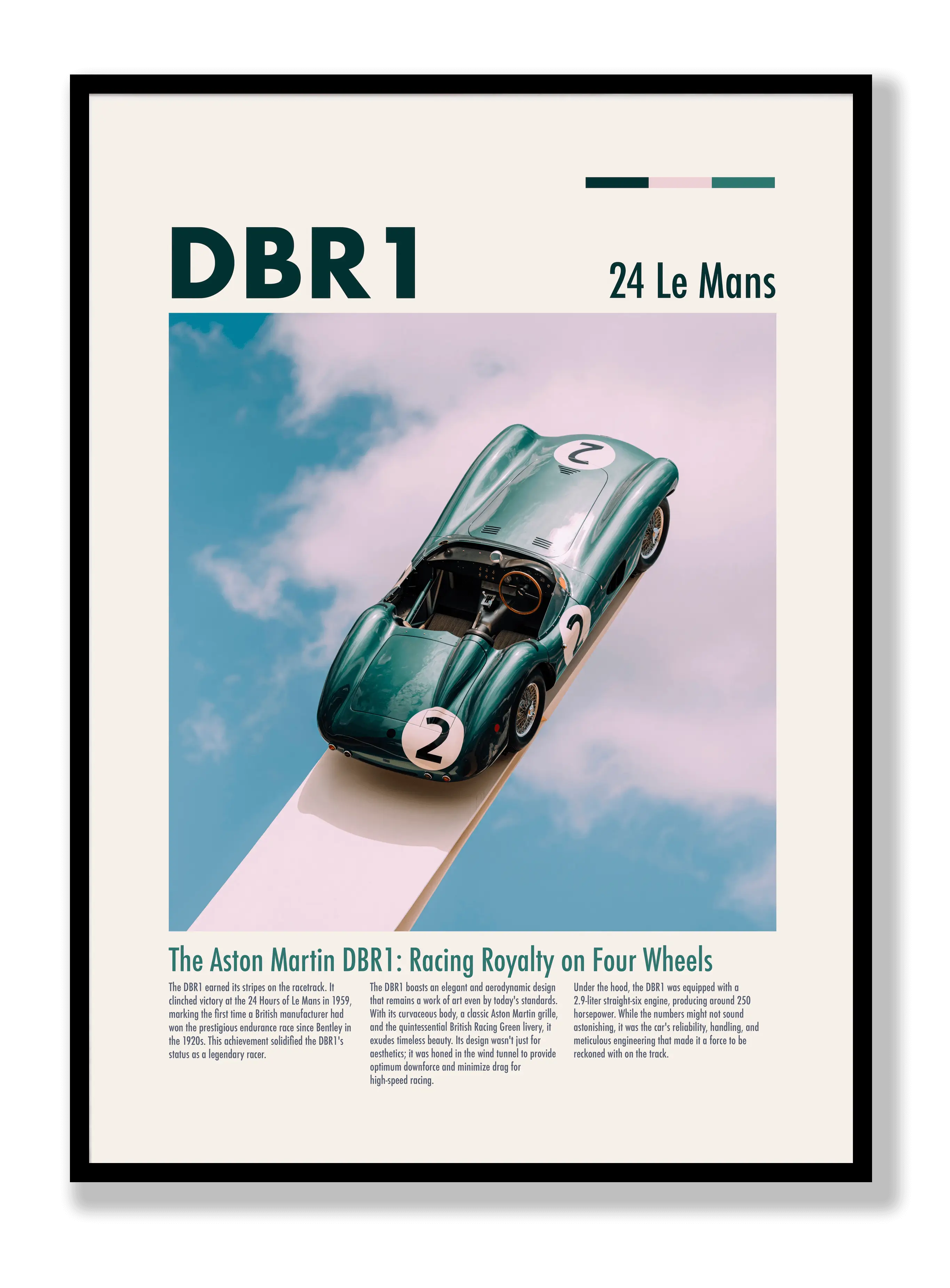 Aston Martin DBR1 "Le Mans" Plakat
