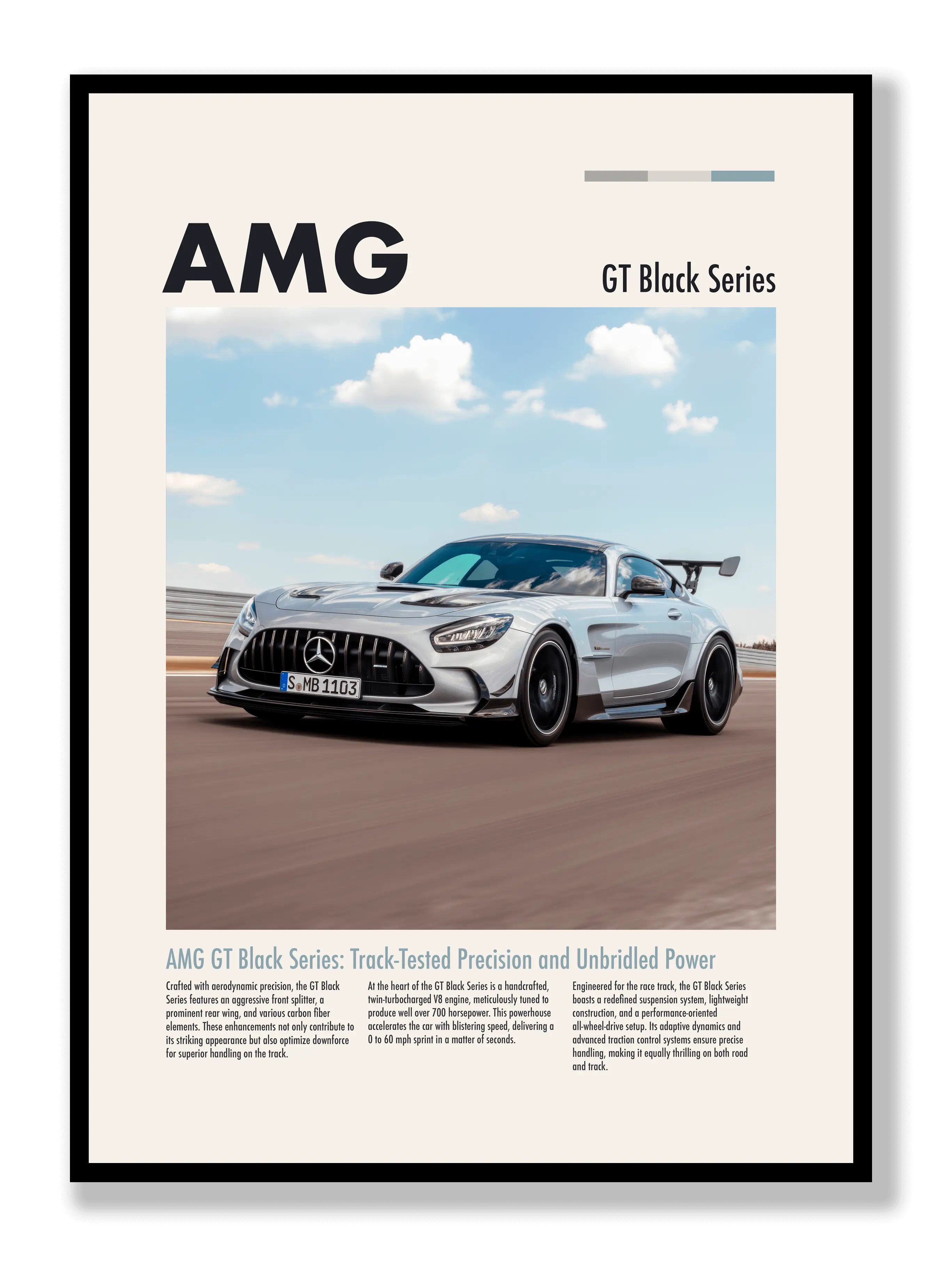 Amg GT Black Series Plakat