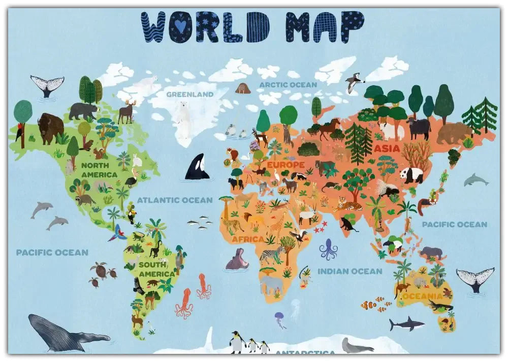 World Map Plakat