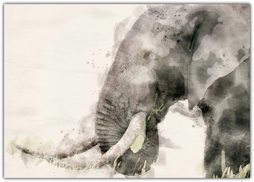 Abstract African Elephant Watercolor Art Plakat
