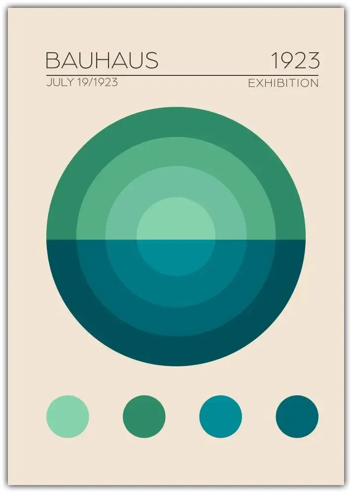 Bauhaus Mavi Daire Plakat